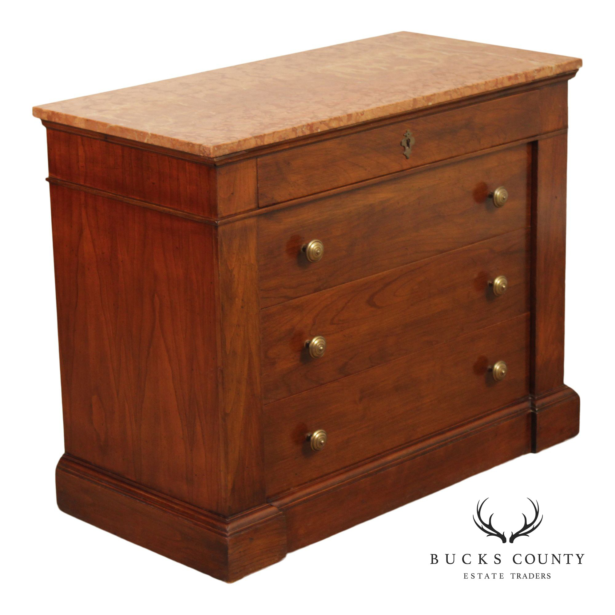 Italian Marble Top Chest of Drawers