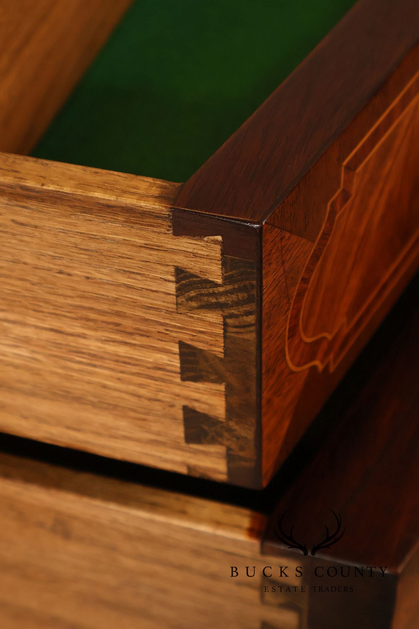 Federal Style Custom Mahogany Sideboard With Inlay And Tambour Door