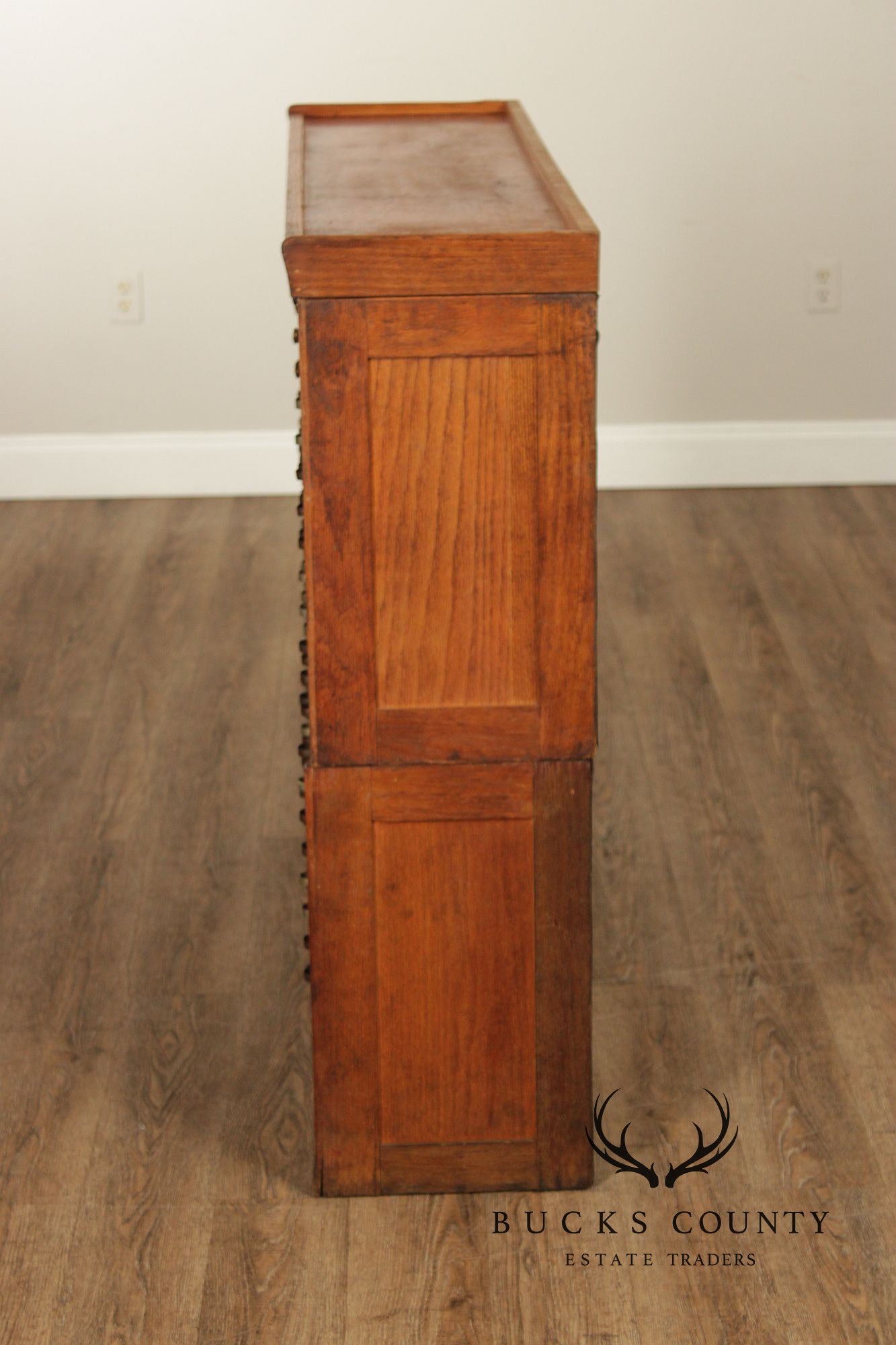 Antique Oak Printer's File Cabinet