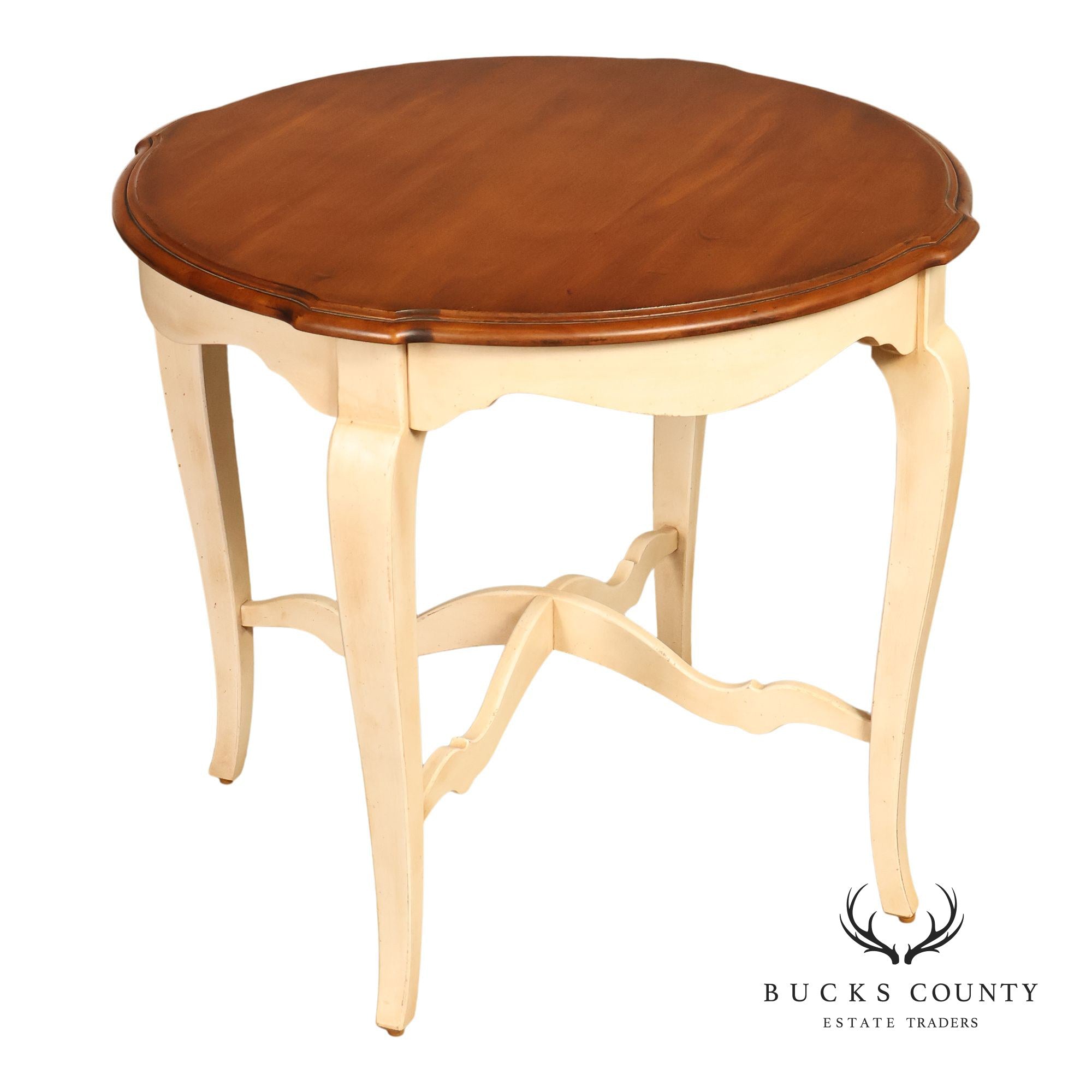 Ethan Allen French Country Round Accent Side Table