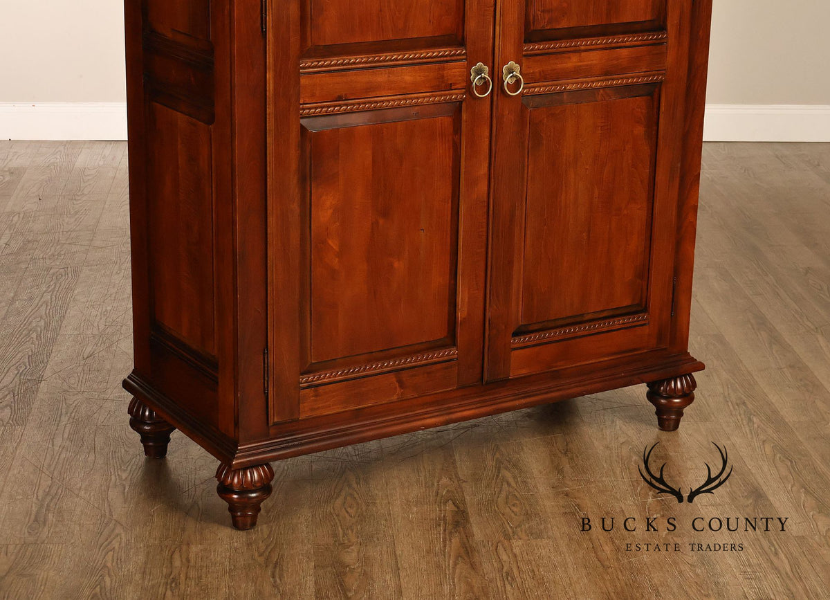 Ethan Allen 'British Classics' Carved Maple And Birch Armoire