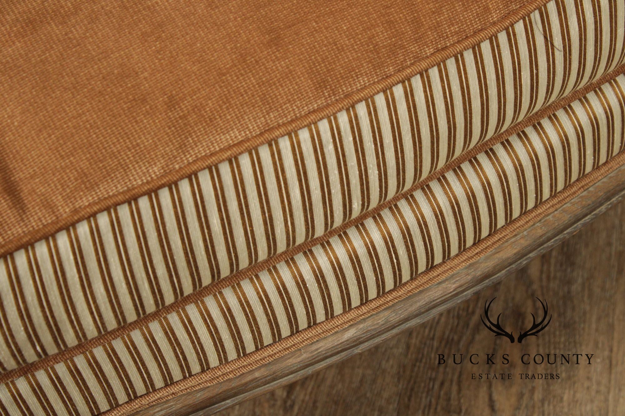 Restoration Hardware French Louis XV Style Pair of Marseilles Ottomans