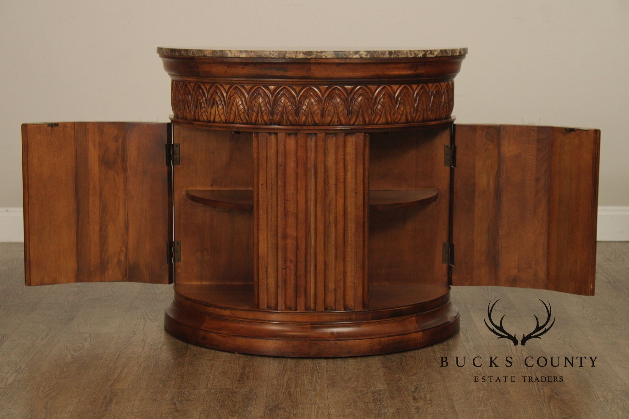 Century Furniture 'Venice Collection' Pair of Marble Top Consoles