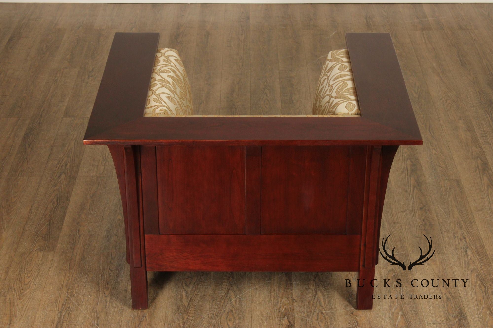 Stickley Mission Collection Cherry Pair Of Prairie Armchairs