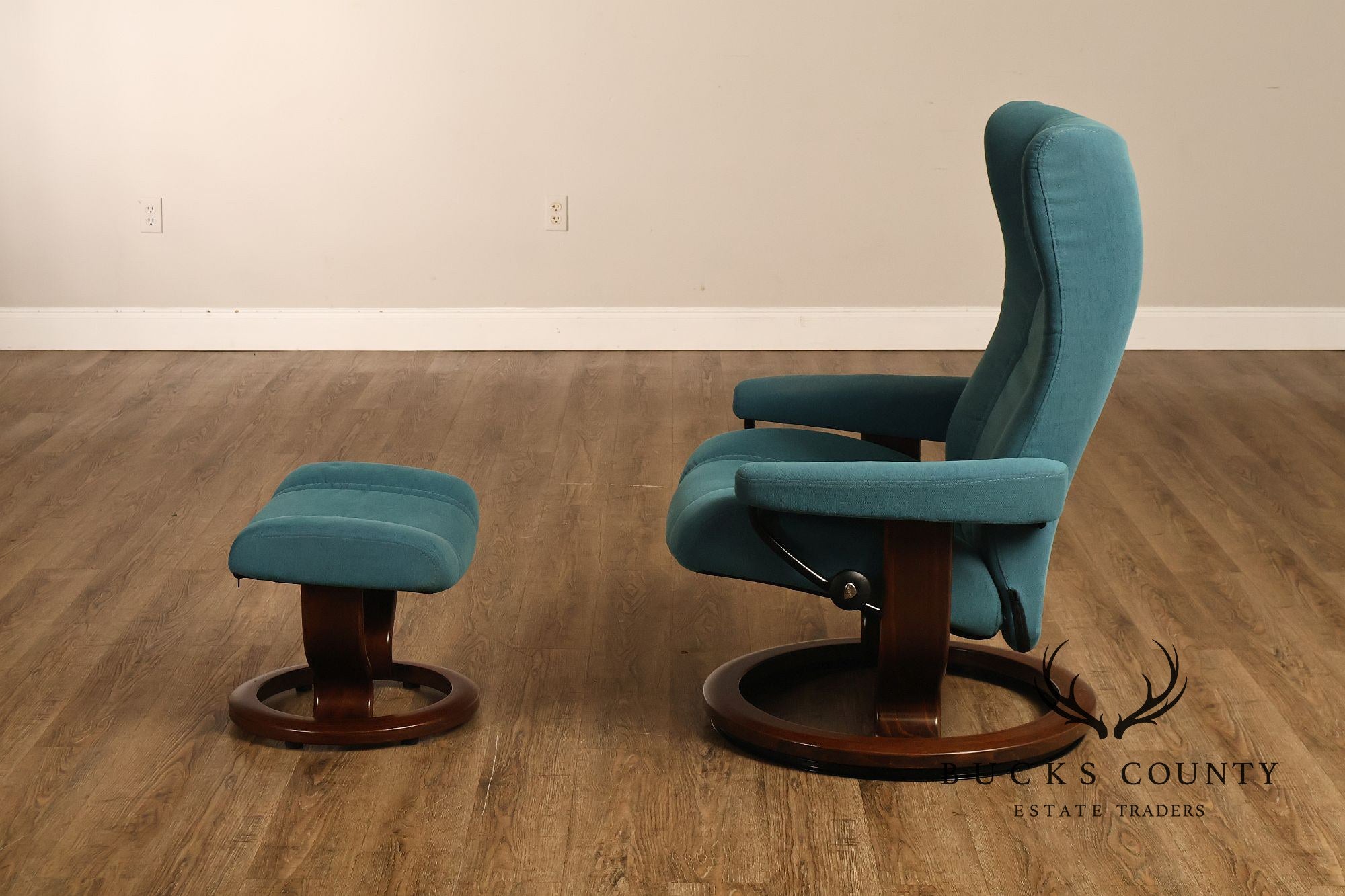 Ekornes Stressless Reclining Wing Chair and Ottoman