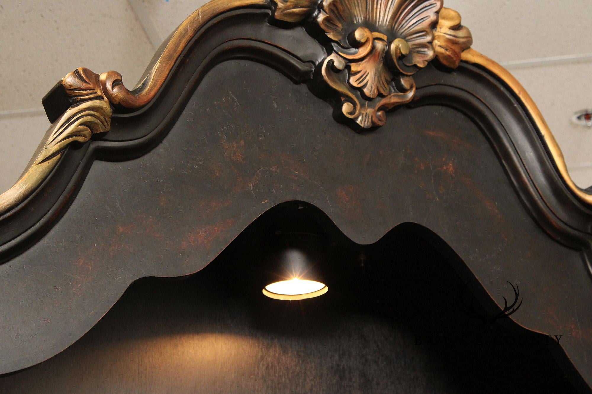 Hekman Italian Rococo Style Bombe Secretary Writing Desk