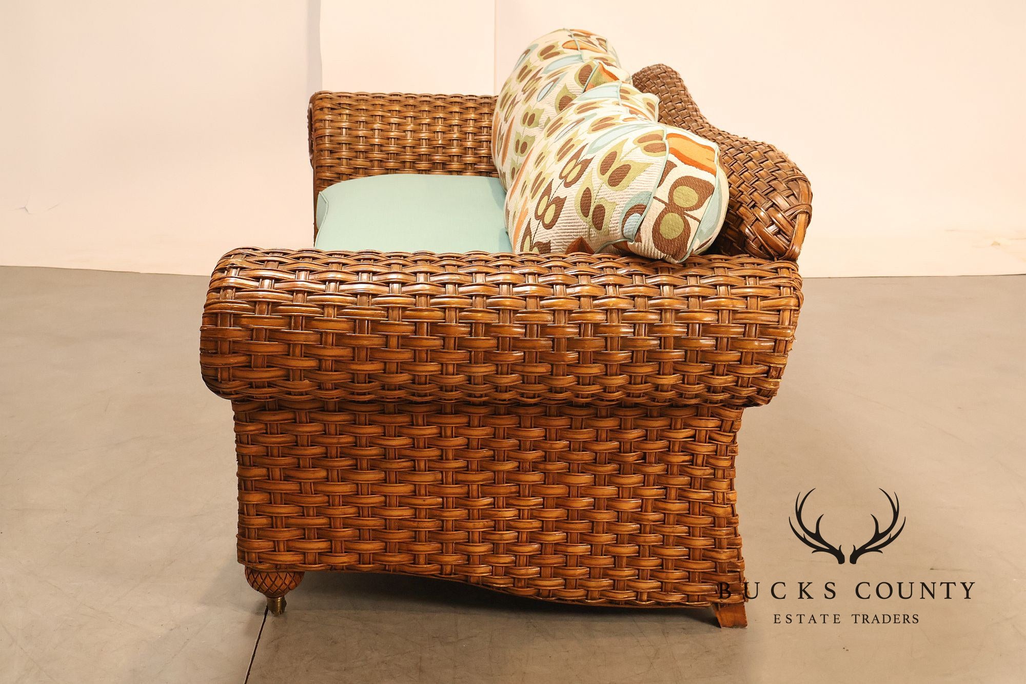 Lane Venture Excursions Pair Of Wicker Sofas With Cushions