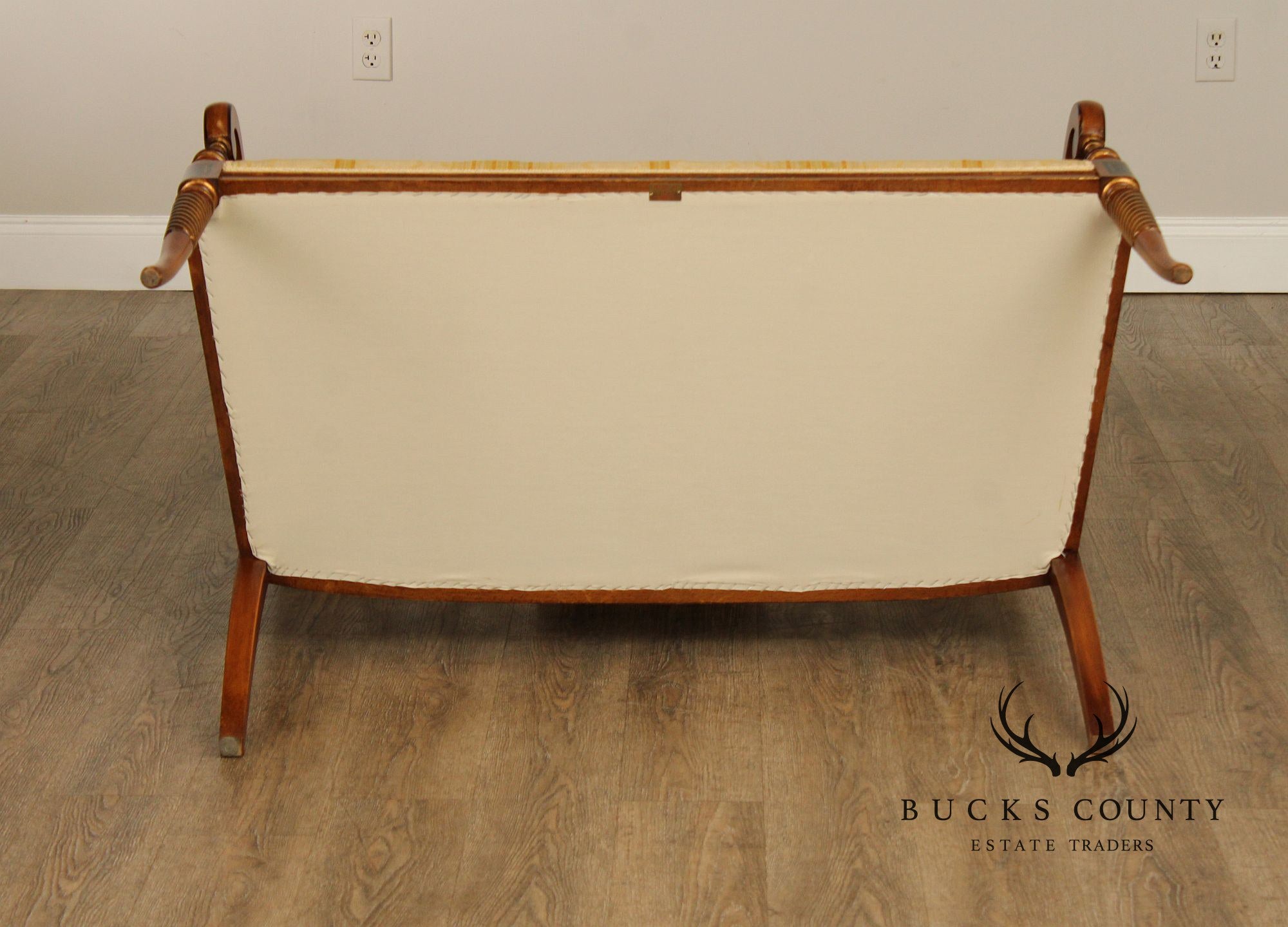 Galimberti Lino Italian Regency Style Paint Decorated Settee