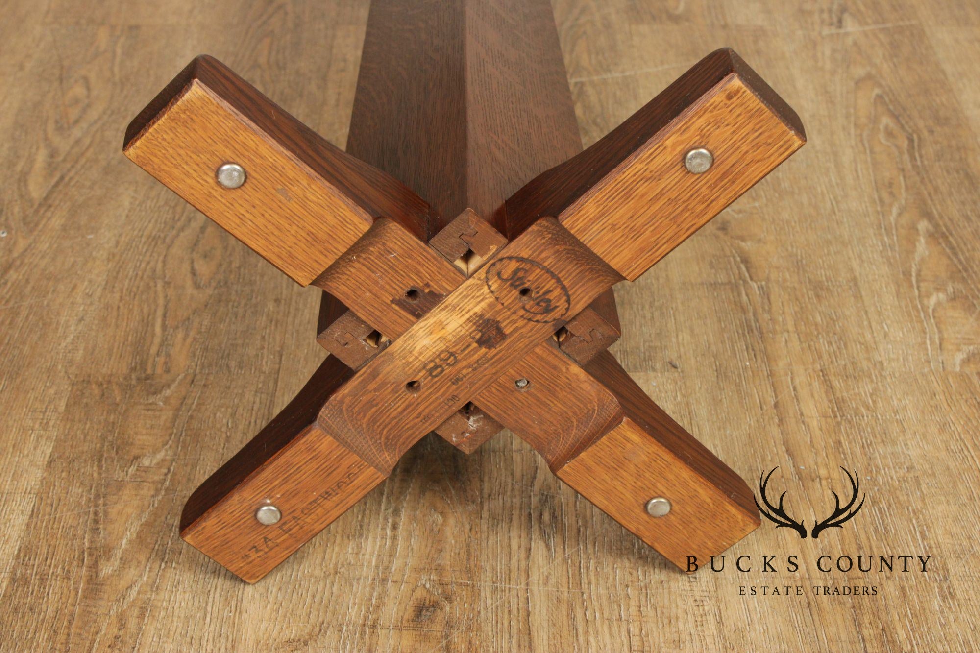 Stickley Mission Collection Oak Pedestal