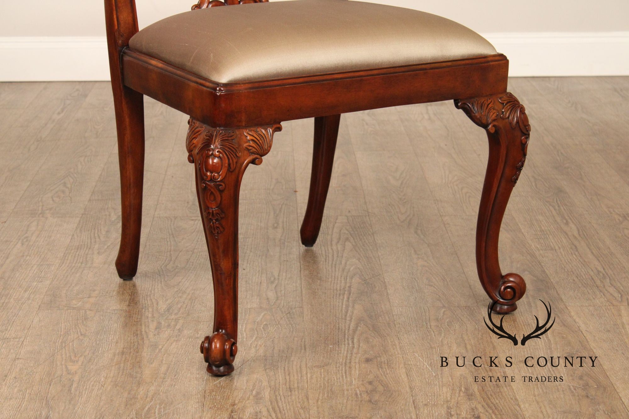 Theodore Alexander Pair of 'Rococo Splendour' Side Dining Chairs