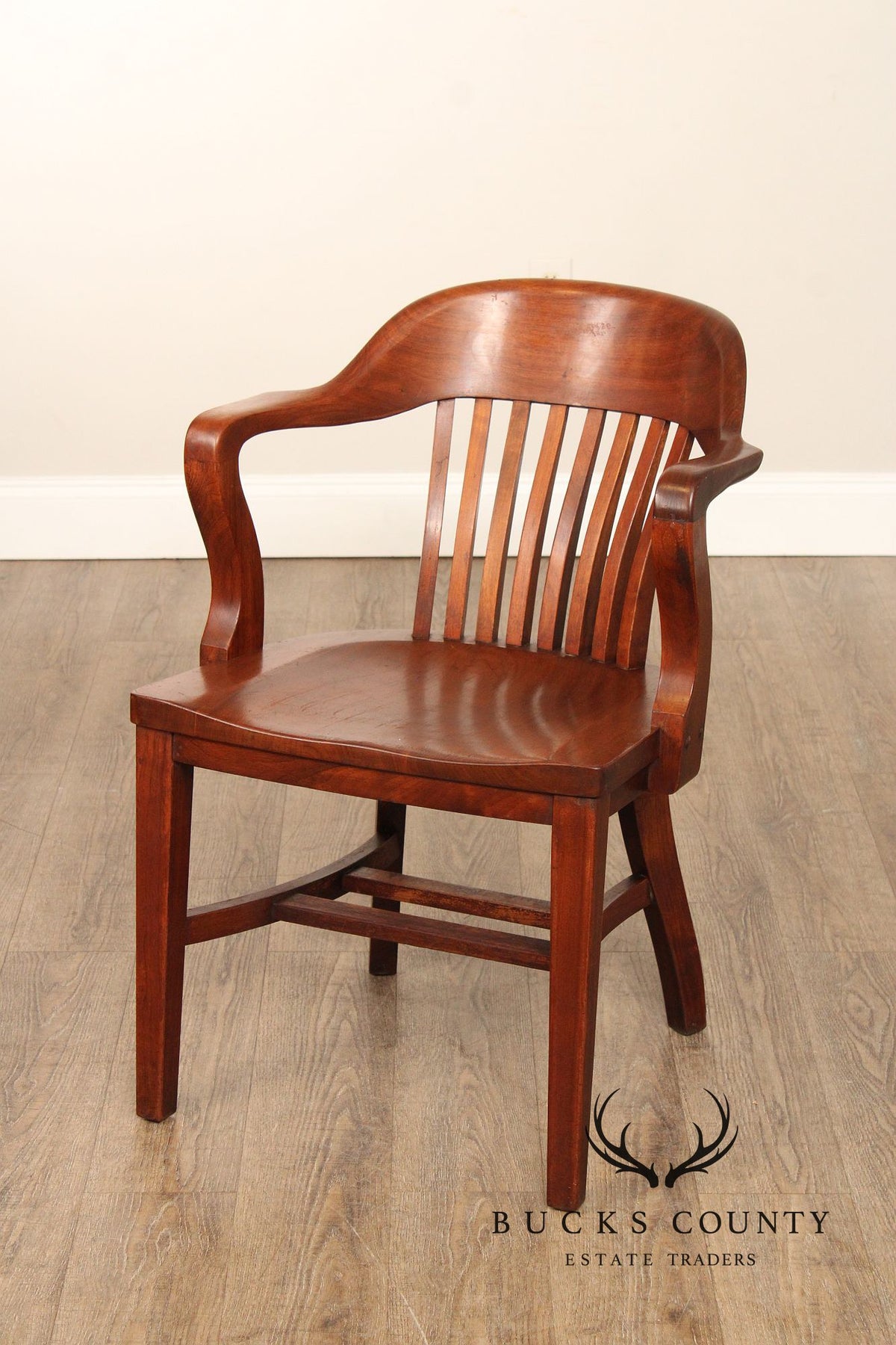 The Milwaukee Chair Co. Assembled Set Of Five Solid Walnut Bankers Chairs