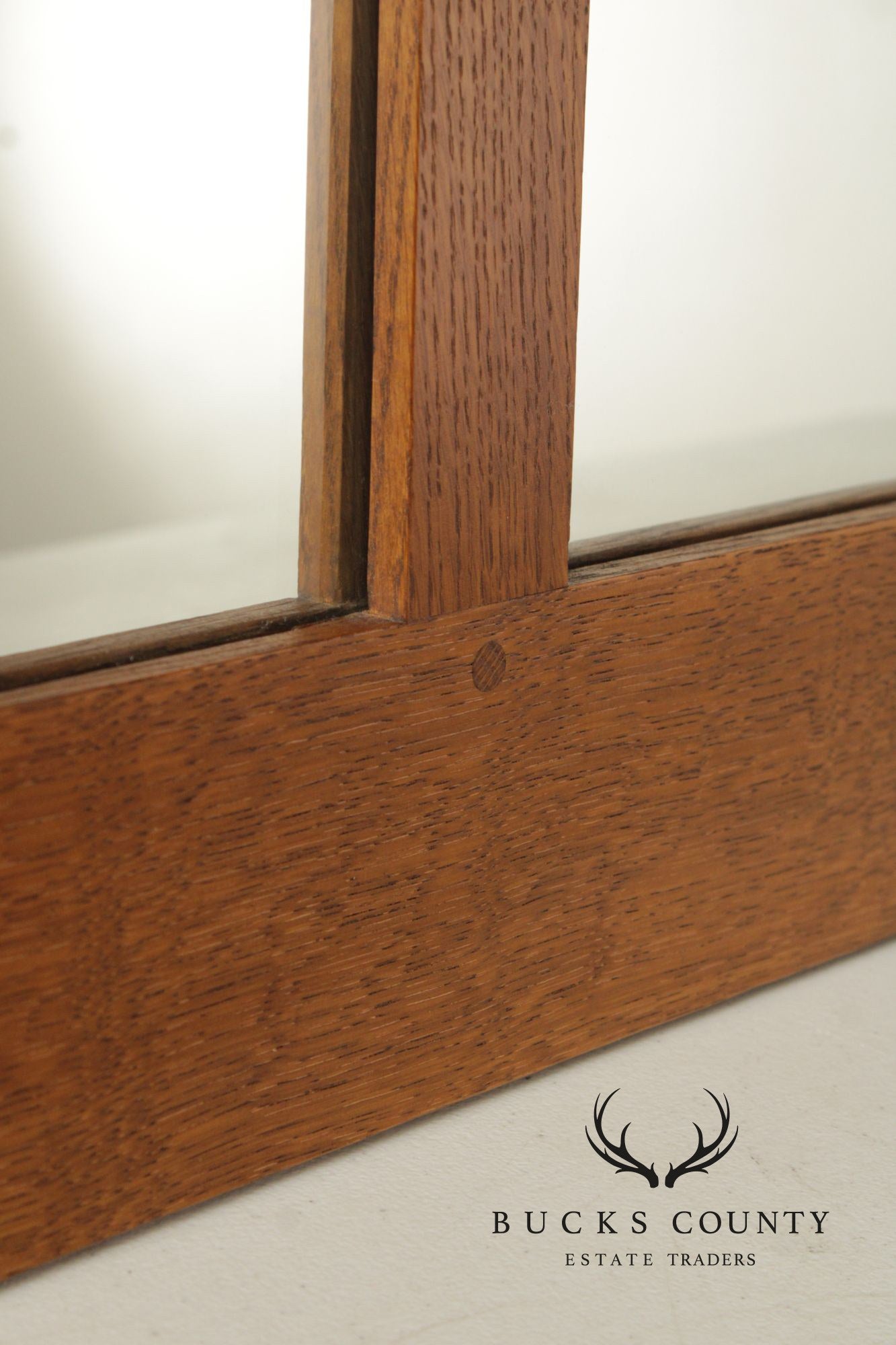 Stickley Mission Collection Oak Three Glass Mirror