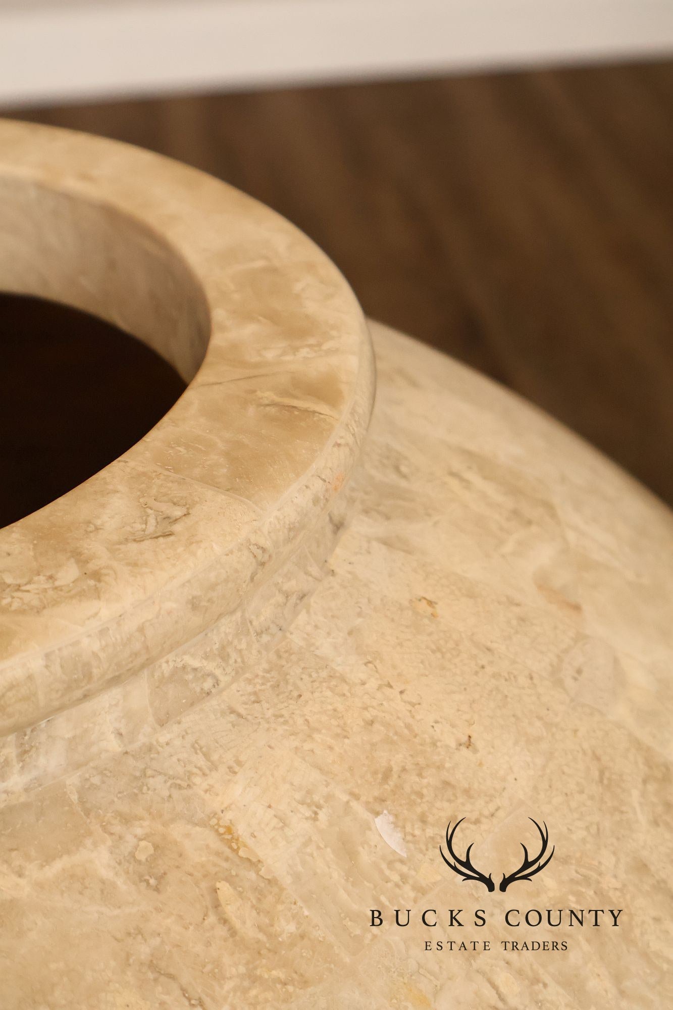 Contemporary Tessellated Stone Floor Vase