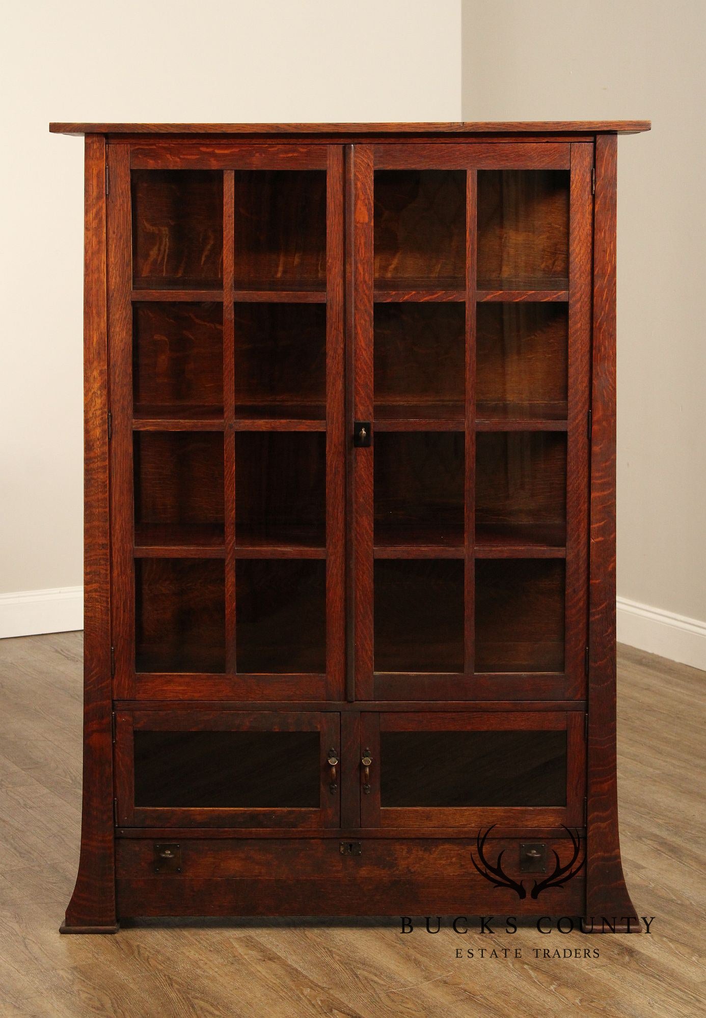 The King Furniture Co. Mission Oak China Cabinet