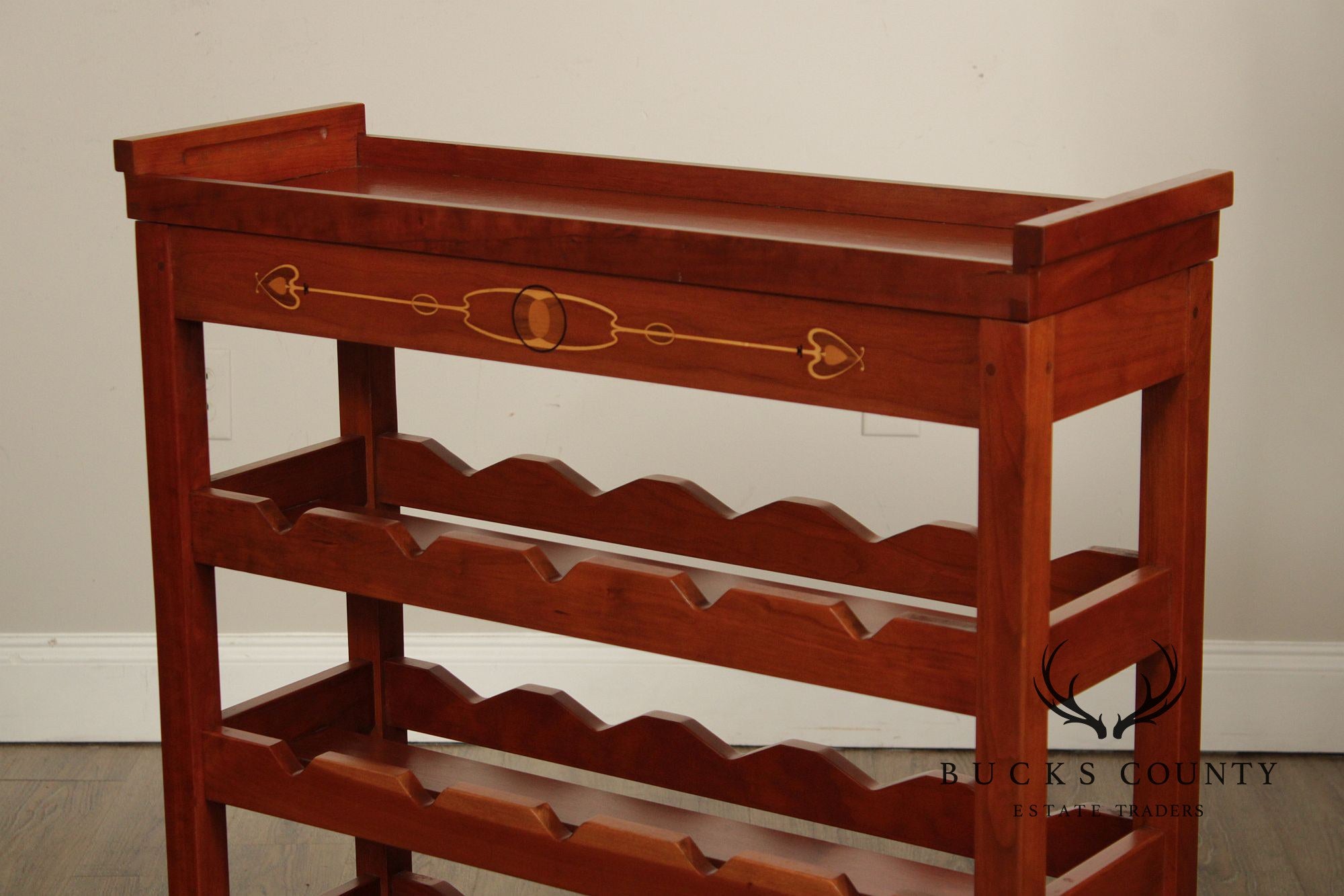Stickley Mission Collection Cherry Wine Rack With Removable Serving Tray