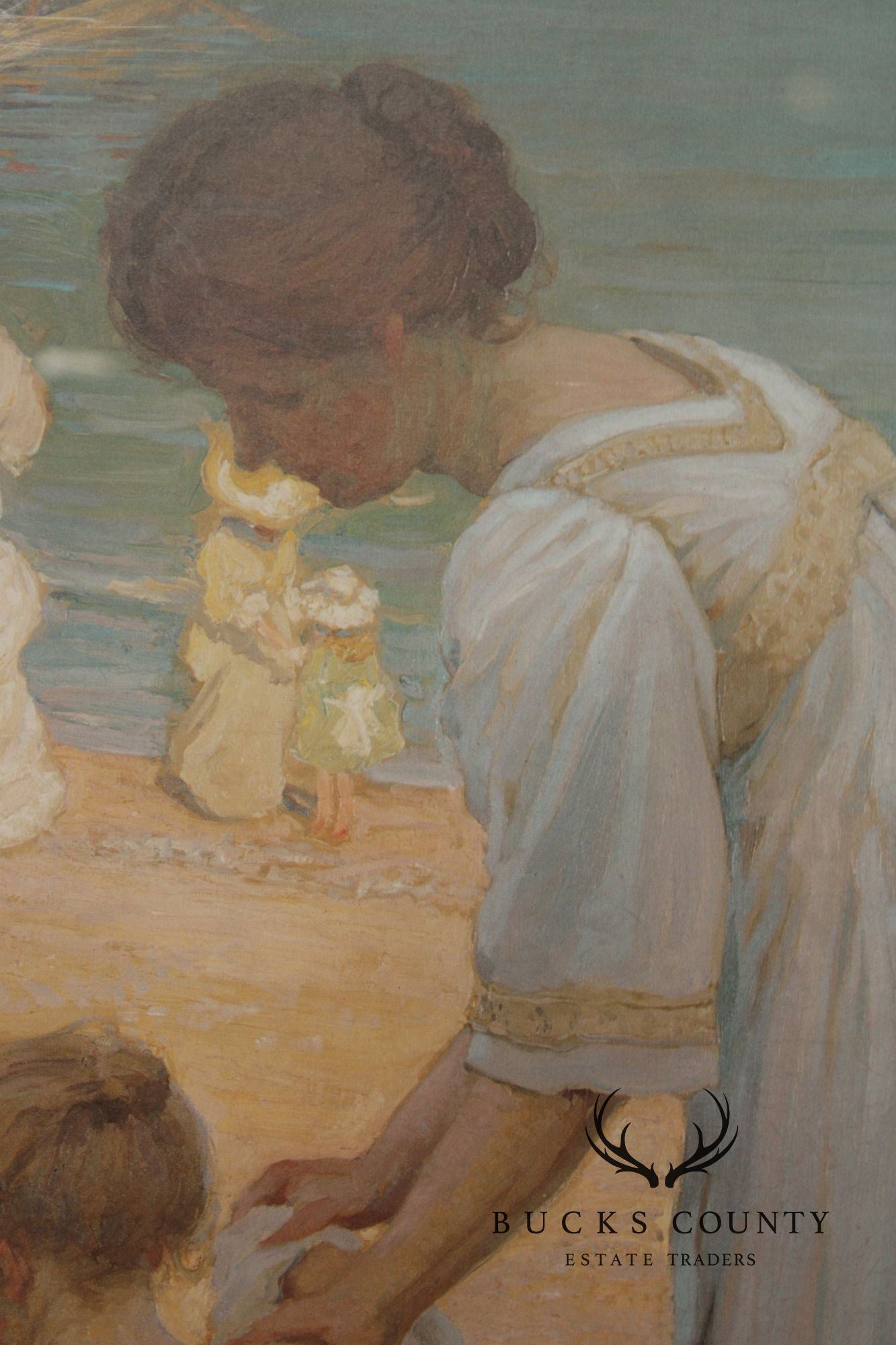 E. Phillips Fox Custom Framed Impressionist Print, 'L’heure Du Bain'