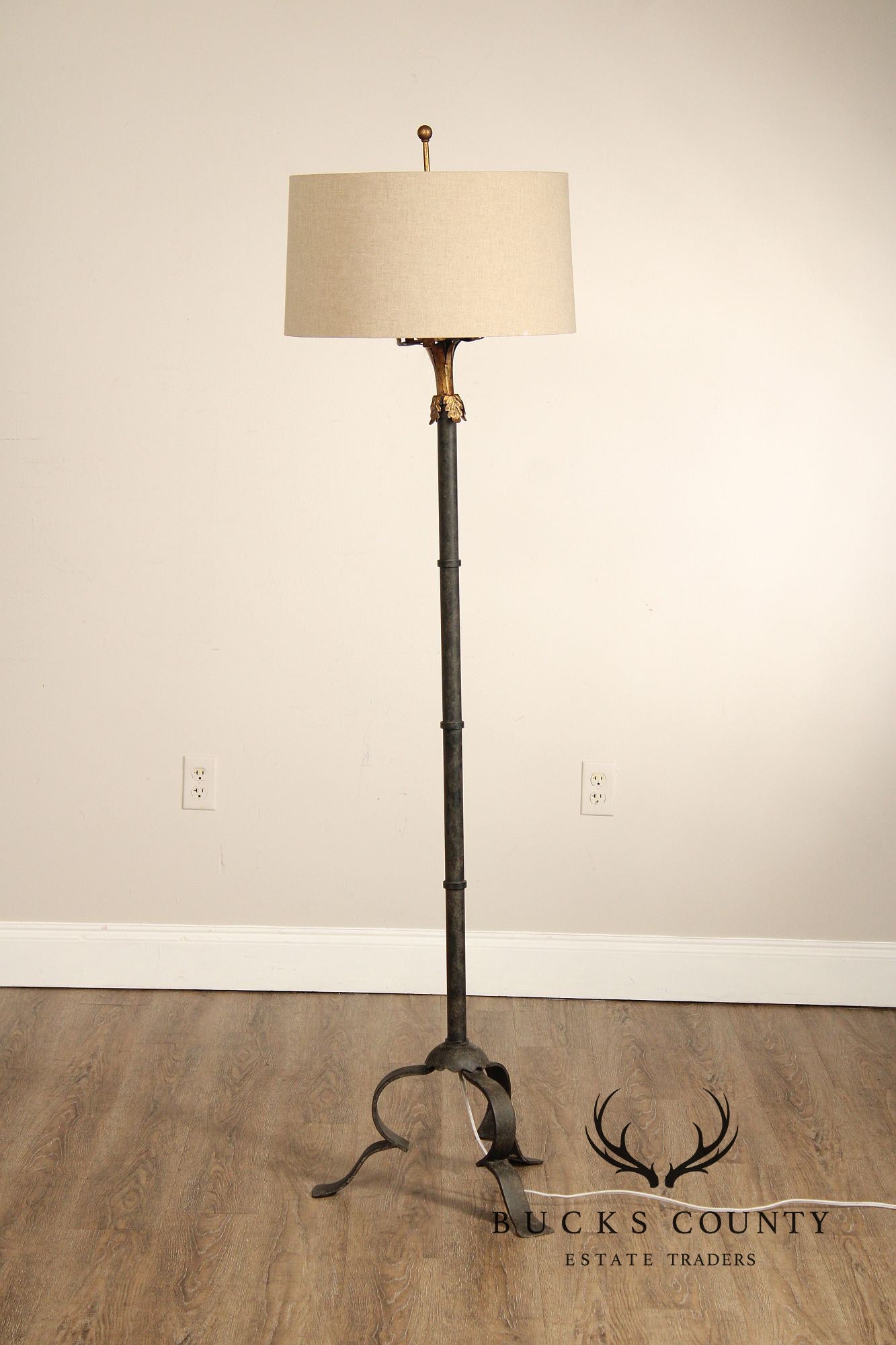 Aidan Gray 'Marshal' Forged Iron Floor Lamp