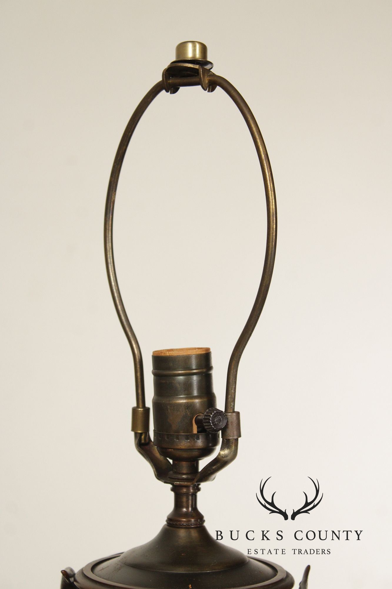 Benedetto Boschetti Classical Style Pair of Bronze Urn Table Lamps