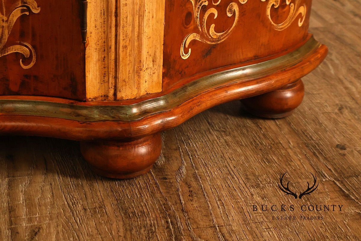 Venetian Style Hand Painted Console Cabinet