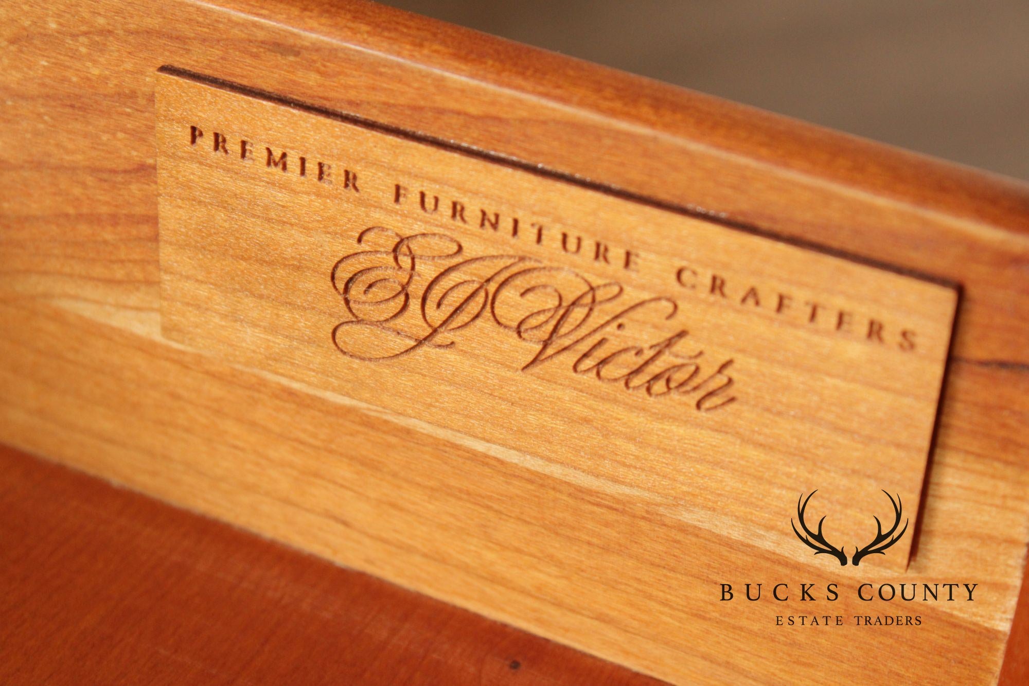 E.J. Victor Regency Style Mahogany Leather Top Oval Partners Desk Writing Table