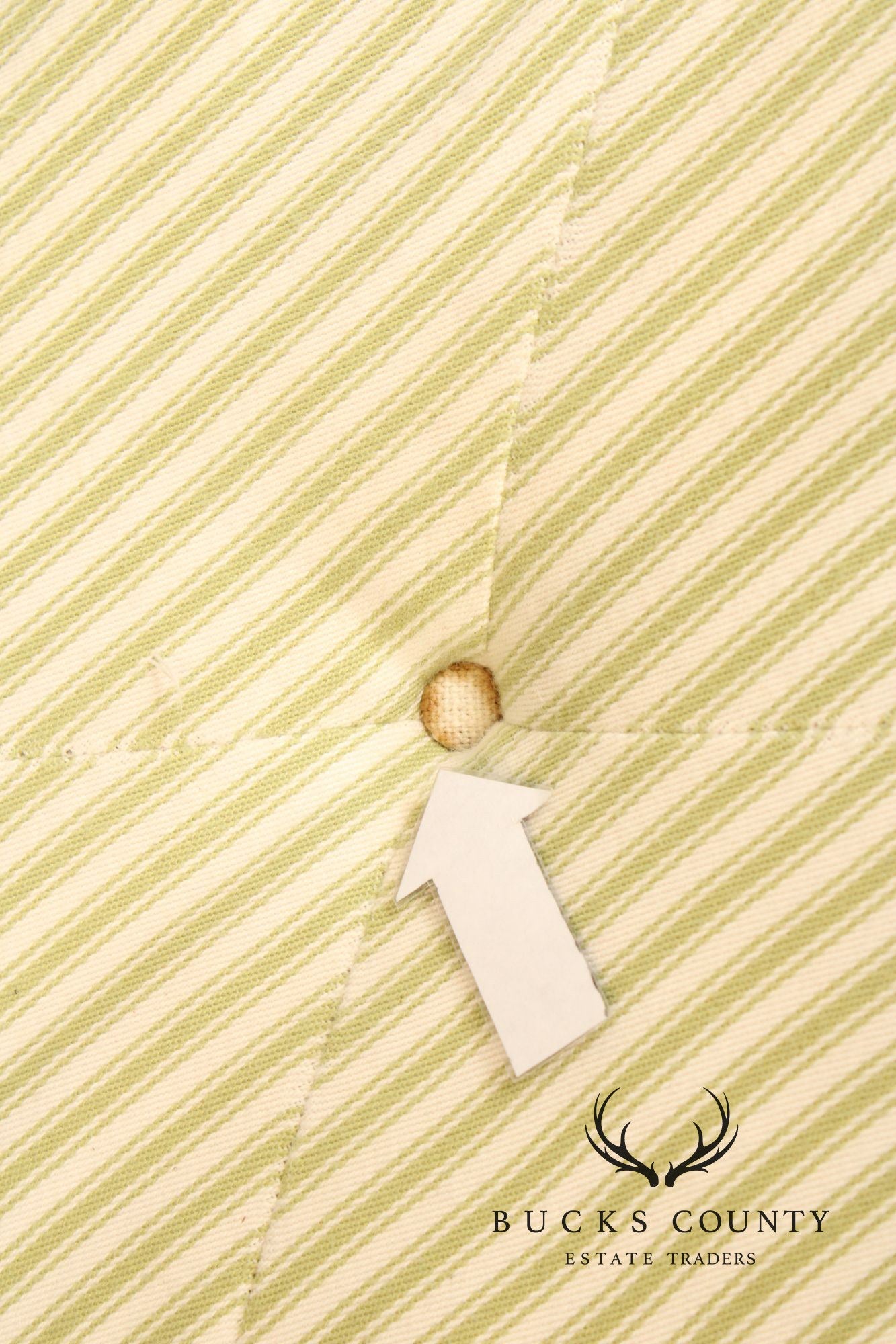 Mackenzie Childs Upholstered Storage Ottoman