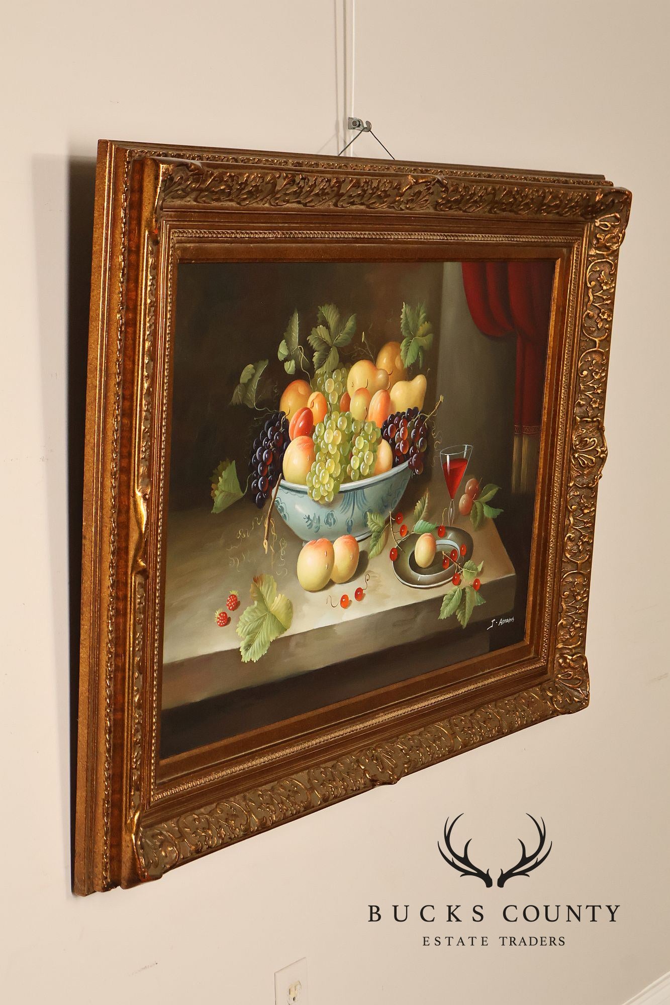 J. Abrams Still-Life Painting of Fruit