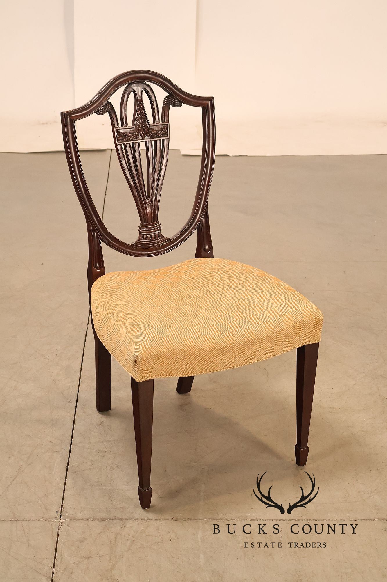 Baker Hepplewhite Style Pair of Mahogany Side Chairs