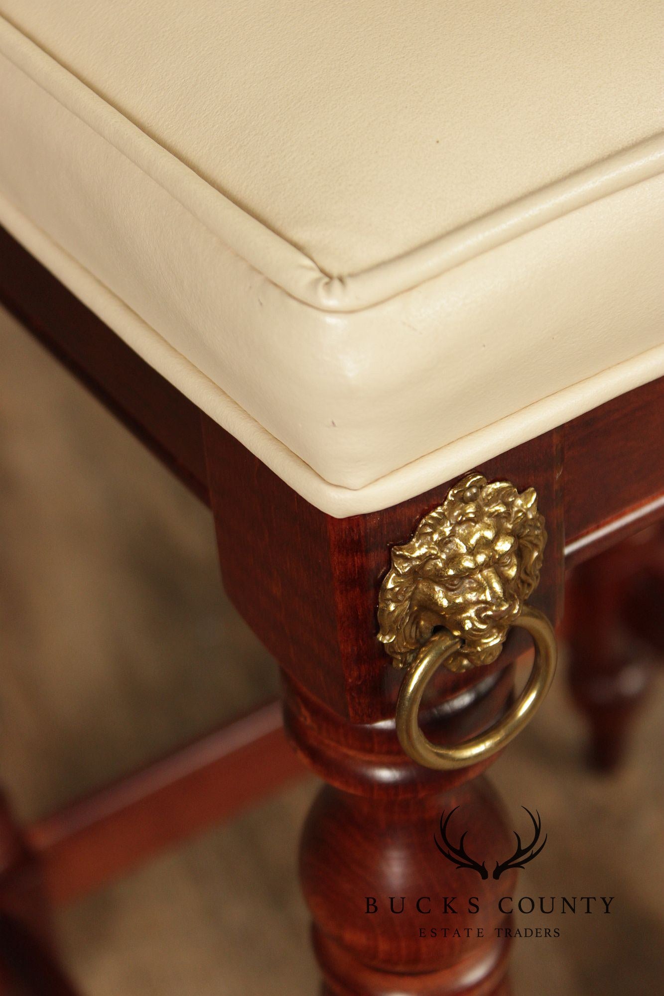 Pulaski Furniture Brass Top Lion Head Bar With Two Stools