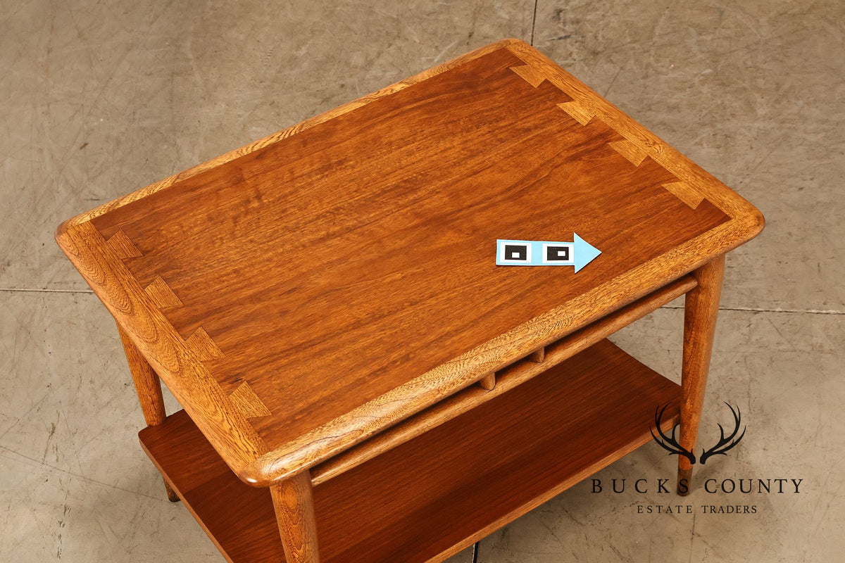 Lane 'Acclaim' Mid Century Modern Walnut and Oak End Table