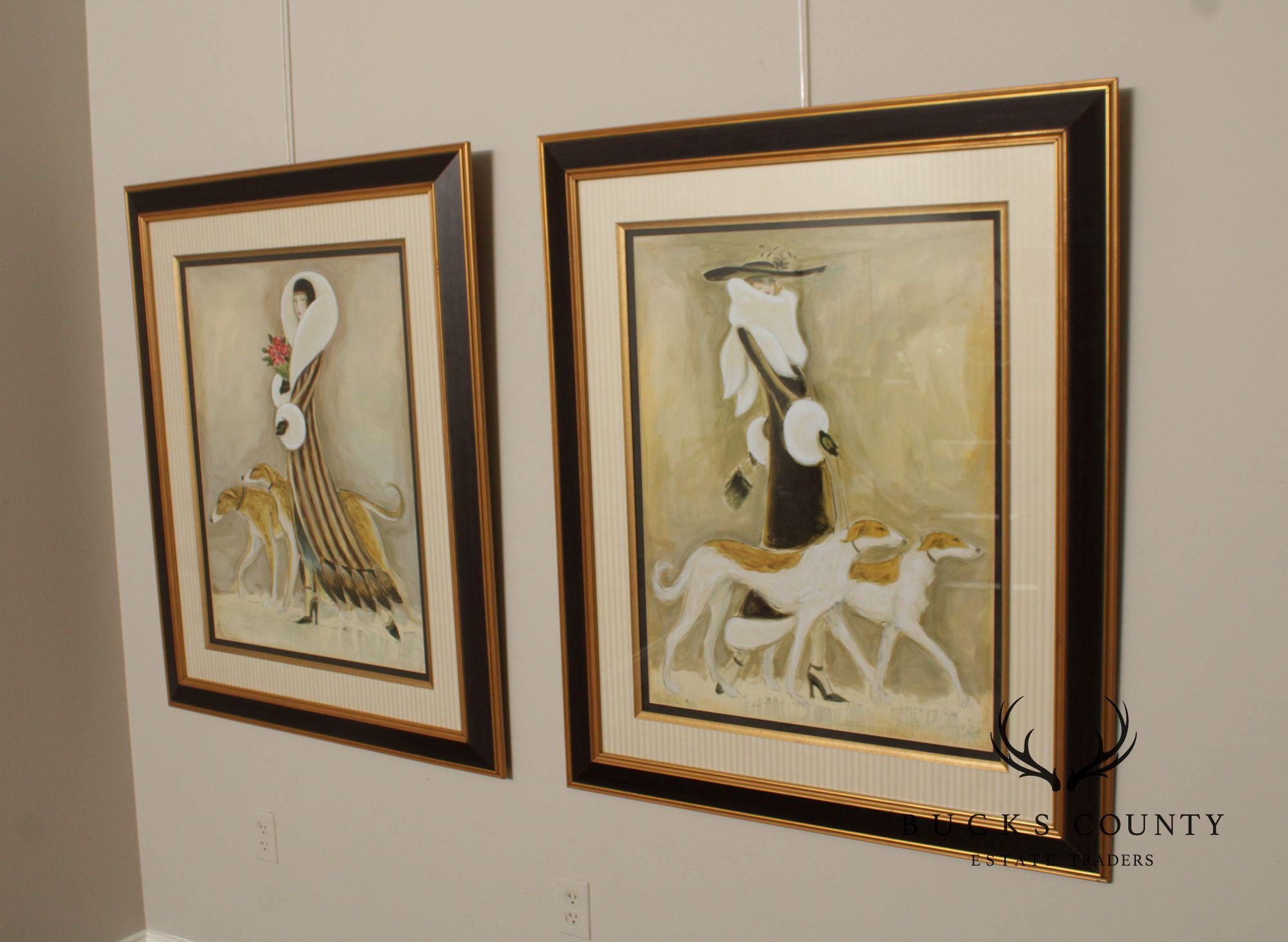 Karen Dupre Pair of Framed Prints, 'Femme Fatale'