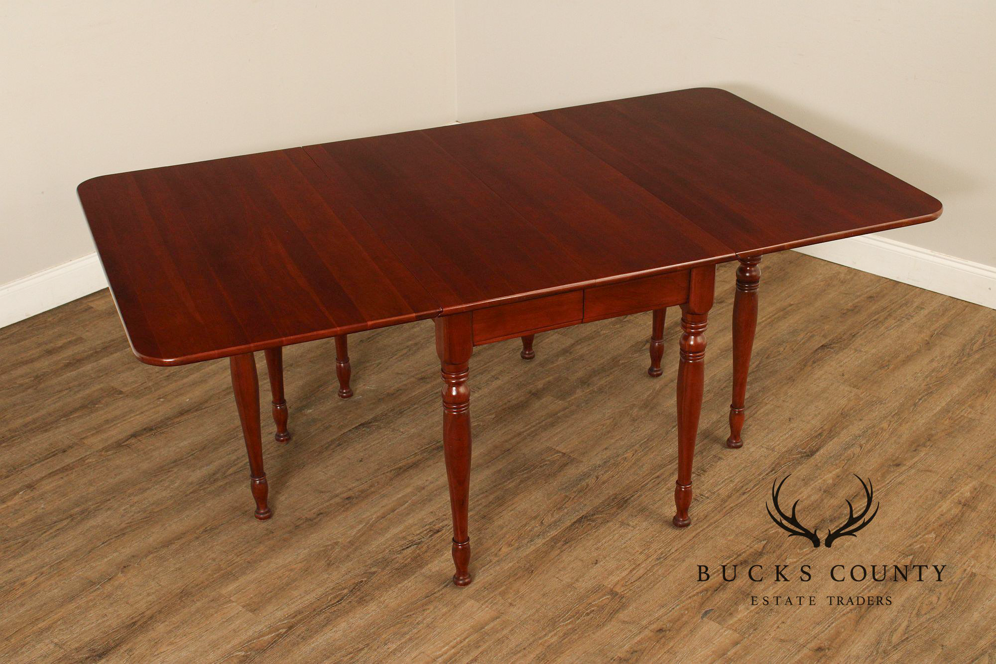 Sheraton Style Cherry Drop-Leaf Extendable Dining Table