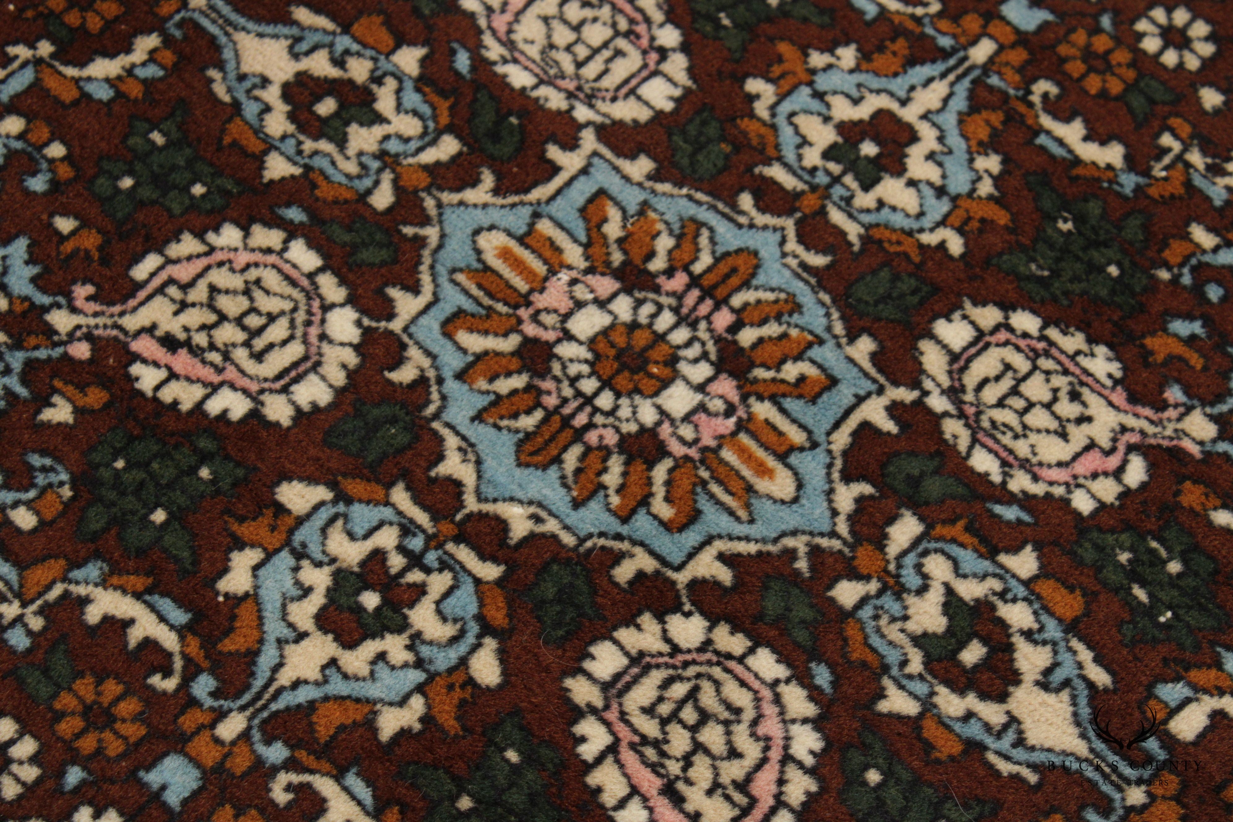Vintage Hand Woven Persian Wool Medallion Area Rug