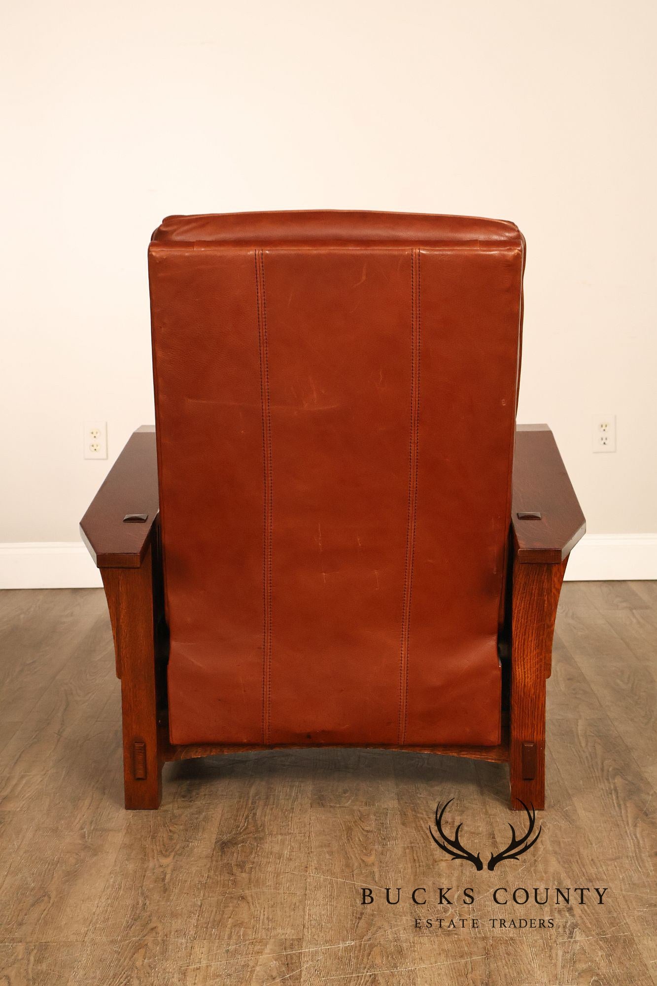 Stickley Mission Collection Oak Bent Arm Morris Recliner