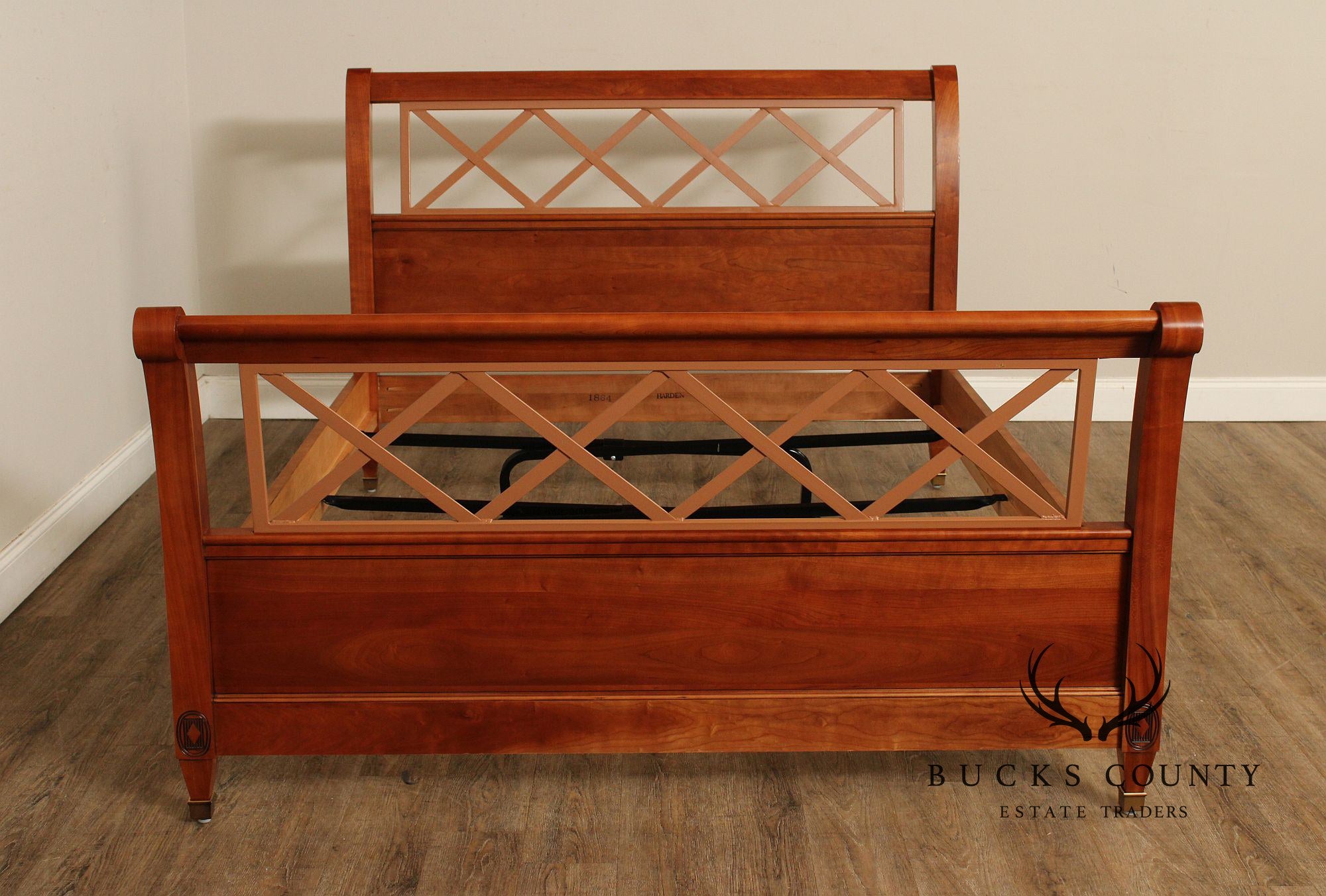 Harden Directoire Style Cherry Sleigh Queen Bed