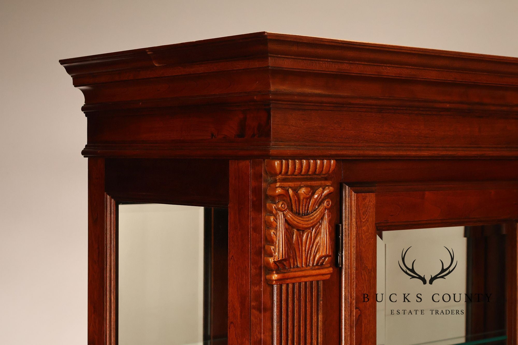 Pennsylvania House Georgian Revival Cherry Lighted Cherry China Cabinet