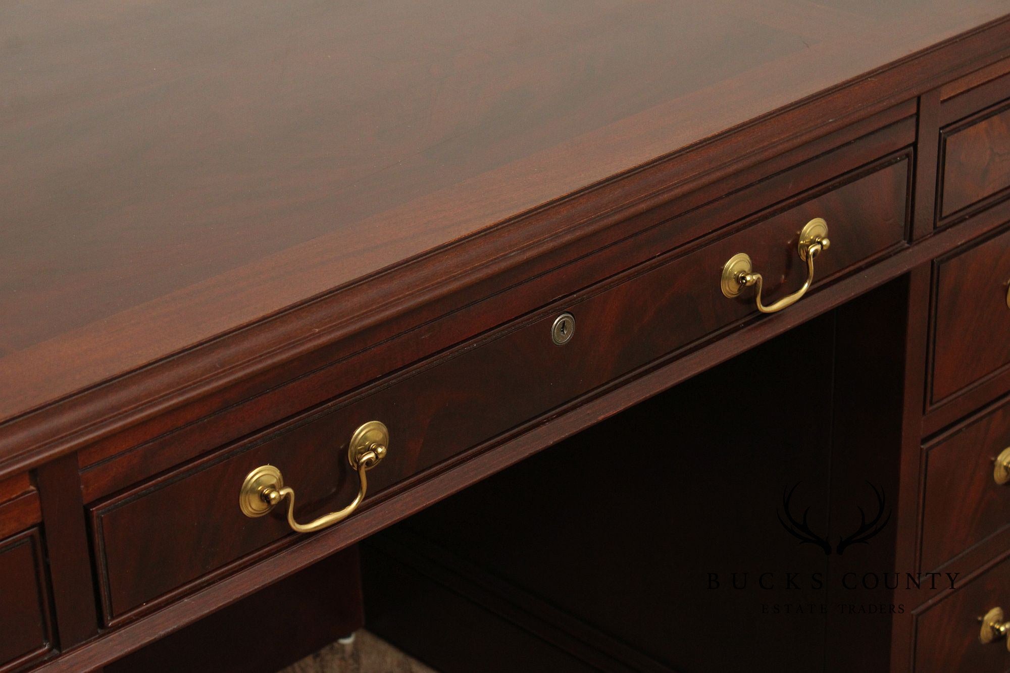 Jasper Cabinet Mahogany Pedestal Executive Desk