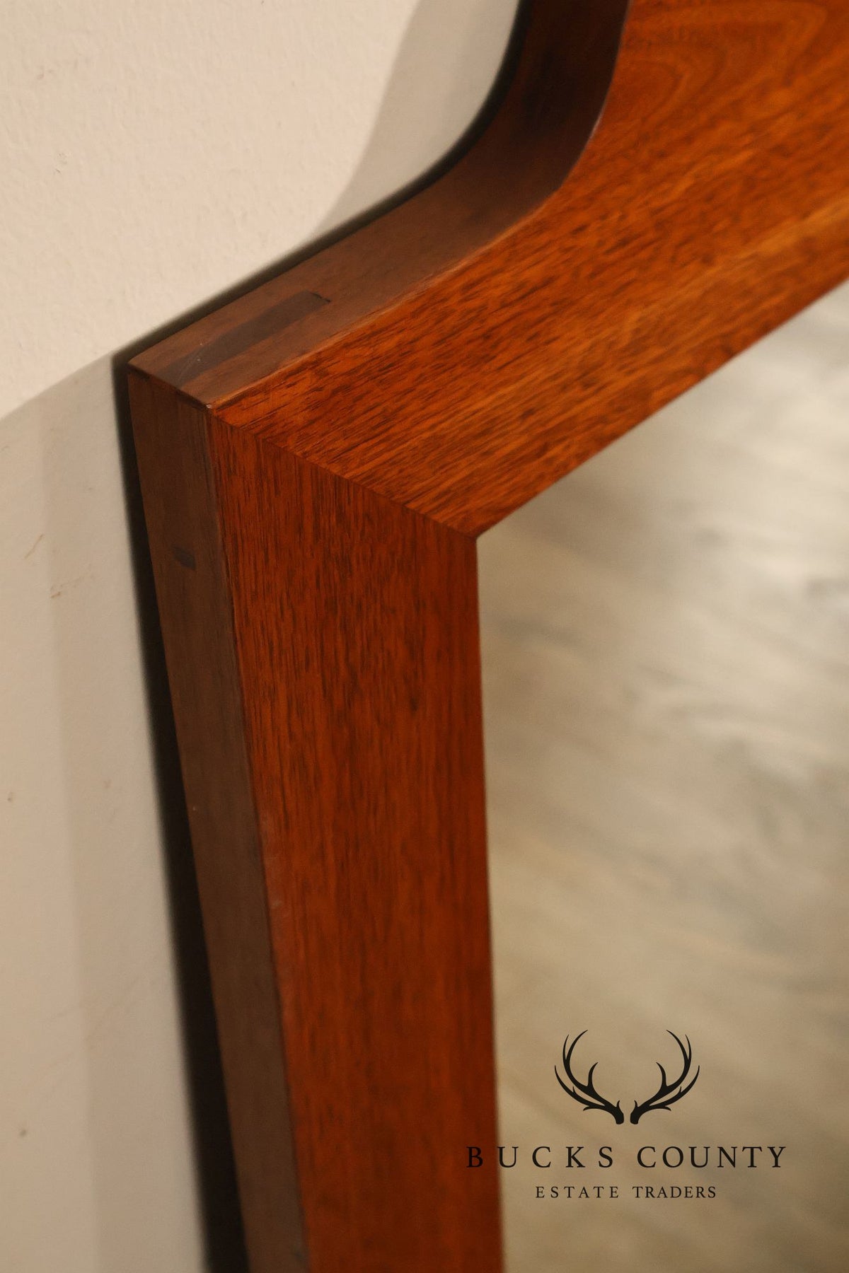 E.A. Clore Custom Walnut Hanging Wall Mirror