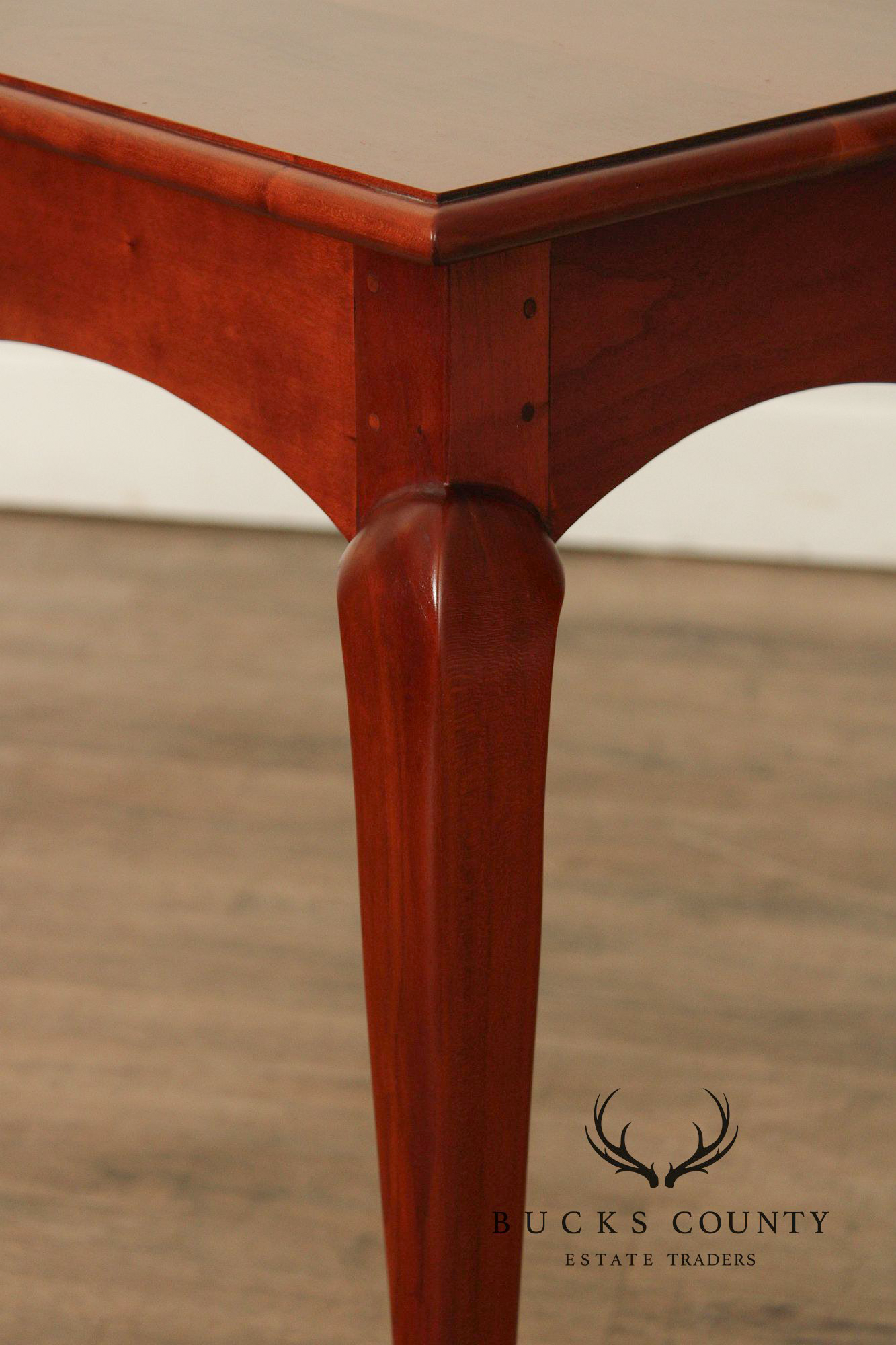 Queen Anne Style Bench Made Pair of Cherry End Tables