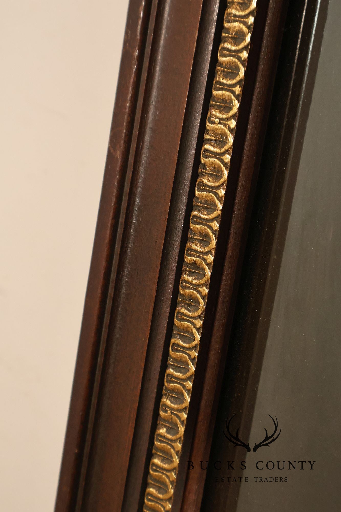 Pair Of Decorative Mirrored Wall Columns With Gilt Carved Capitals By Francisco Hurtado