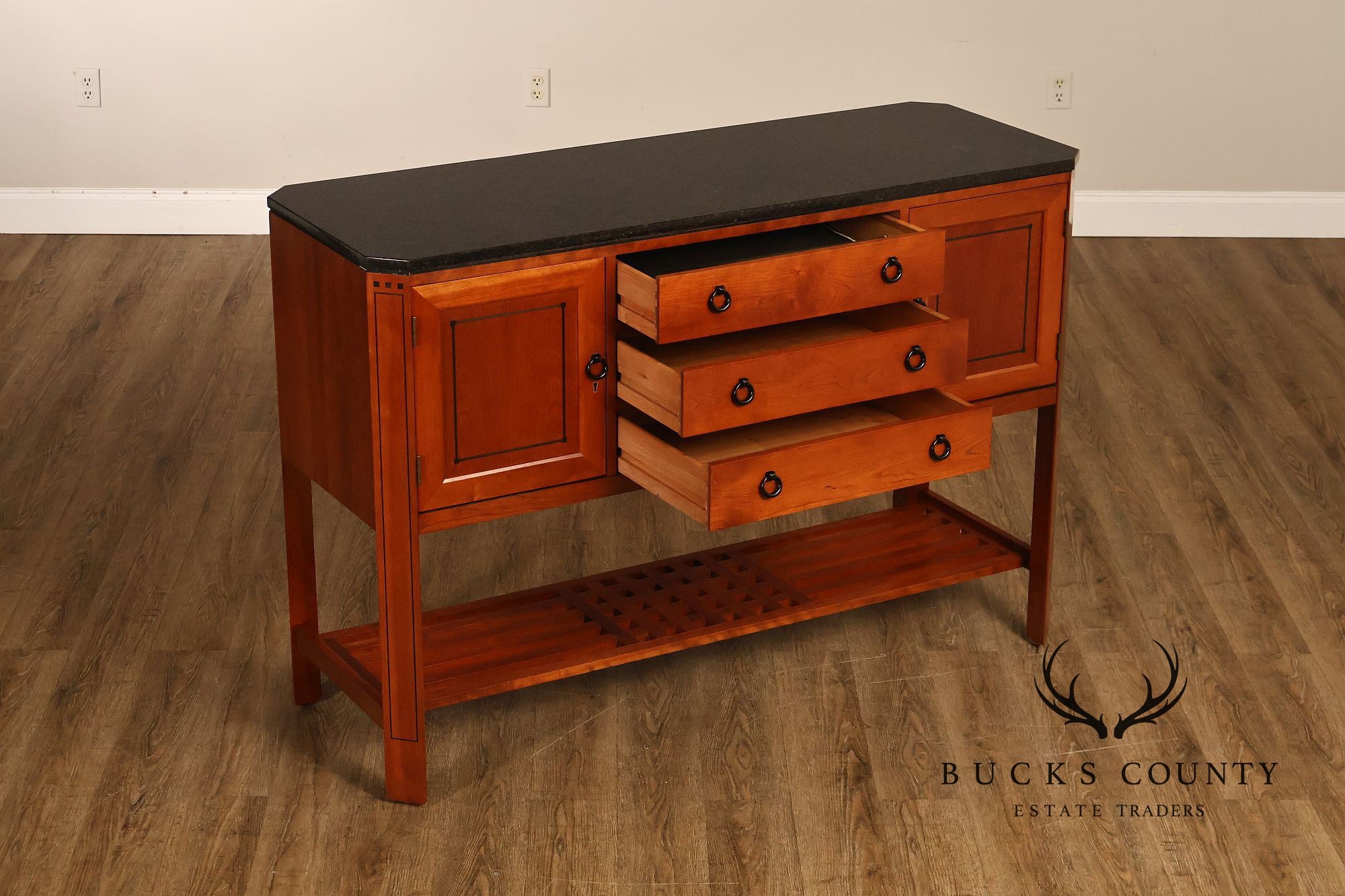 Stickley 21st Century Collection Granite Top Cherry Sideboard