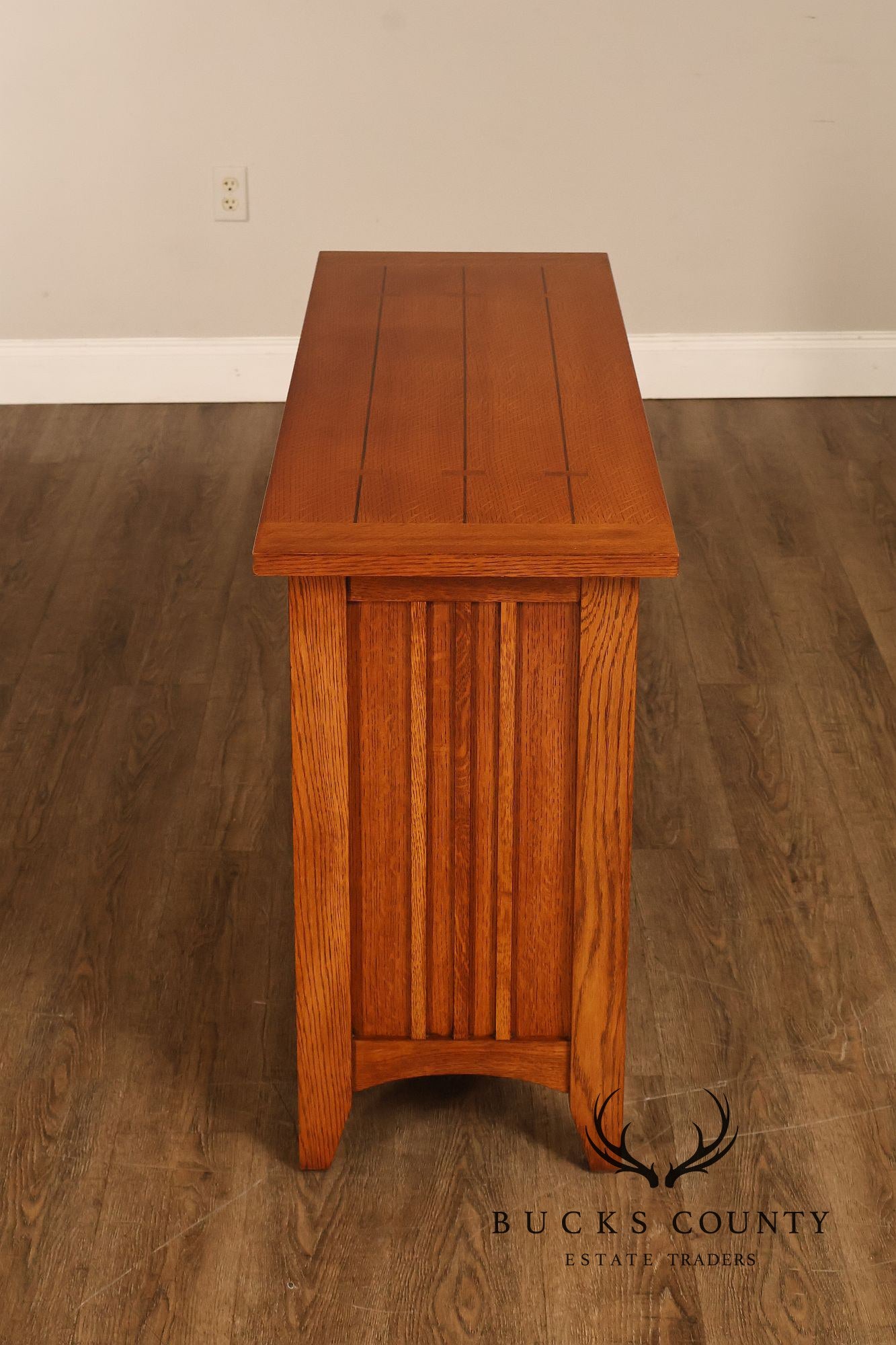 Thomasville Impressions Mission Style Oak Sofa Console Table