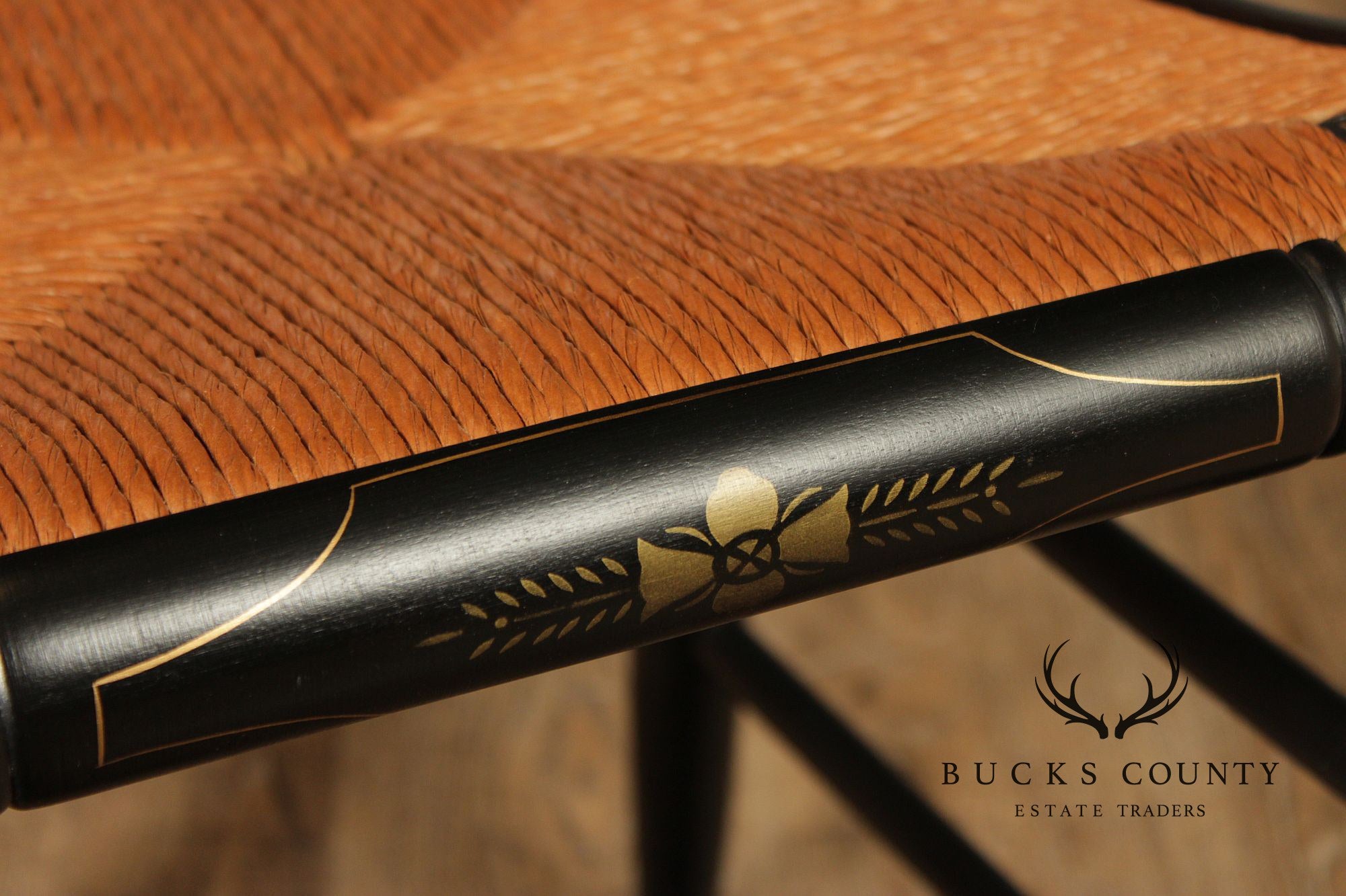 Ethan Allen Hitchcock Style Hand Painted Eagle Side Chair