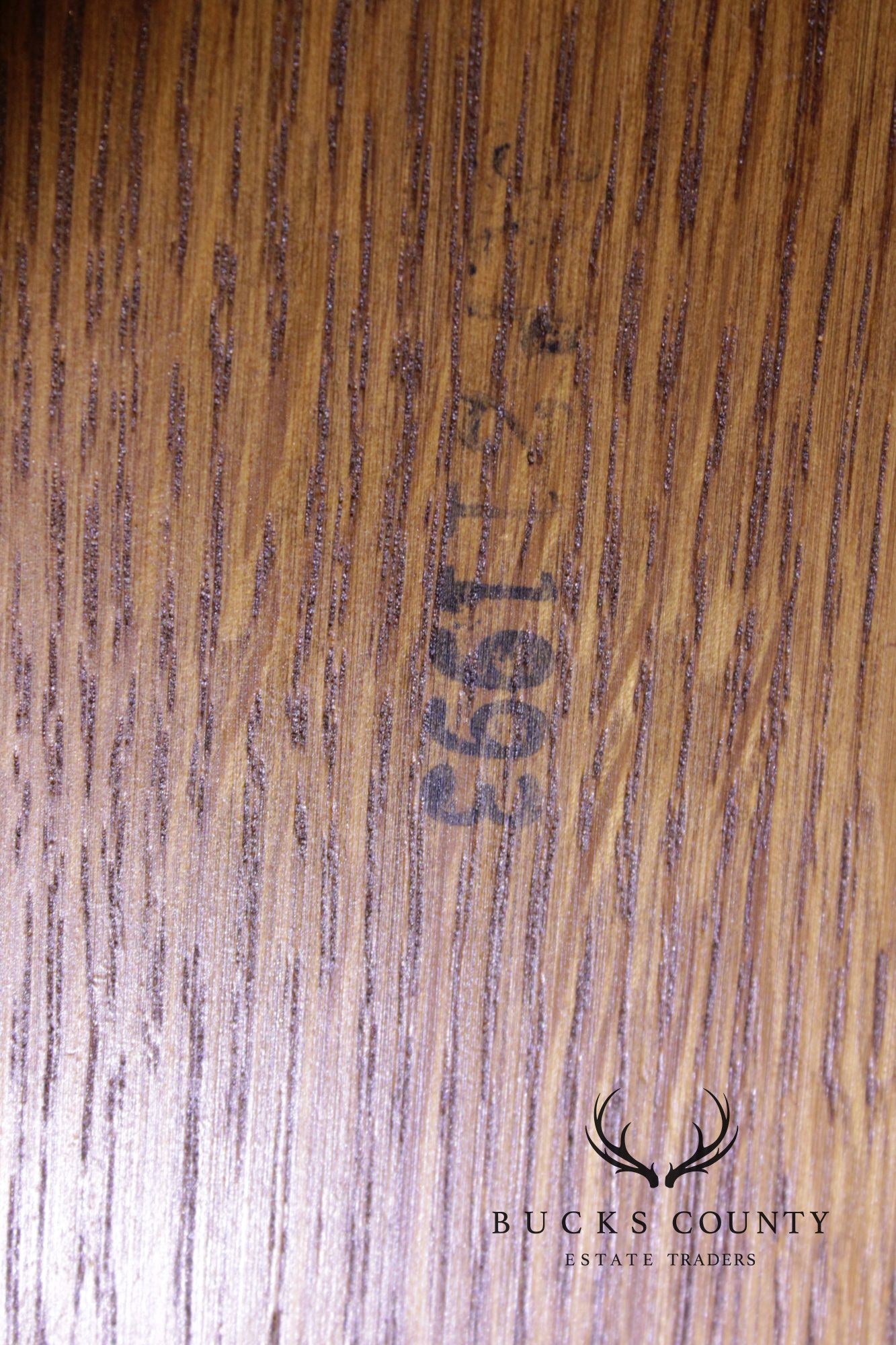 Stickley Mission Collection Oak Keyhole Trestle Dining Table