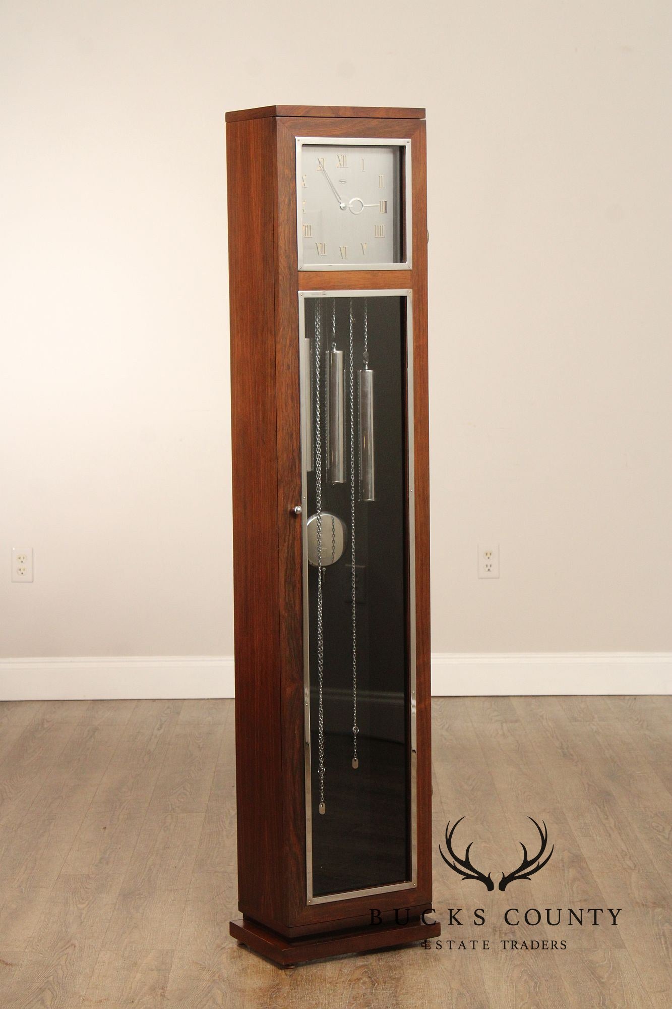 Ridgeway 1970's Modern Rosewood Grandfather Clock