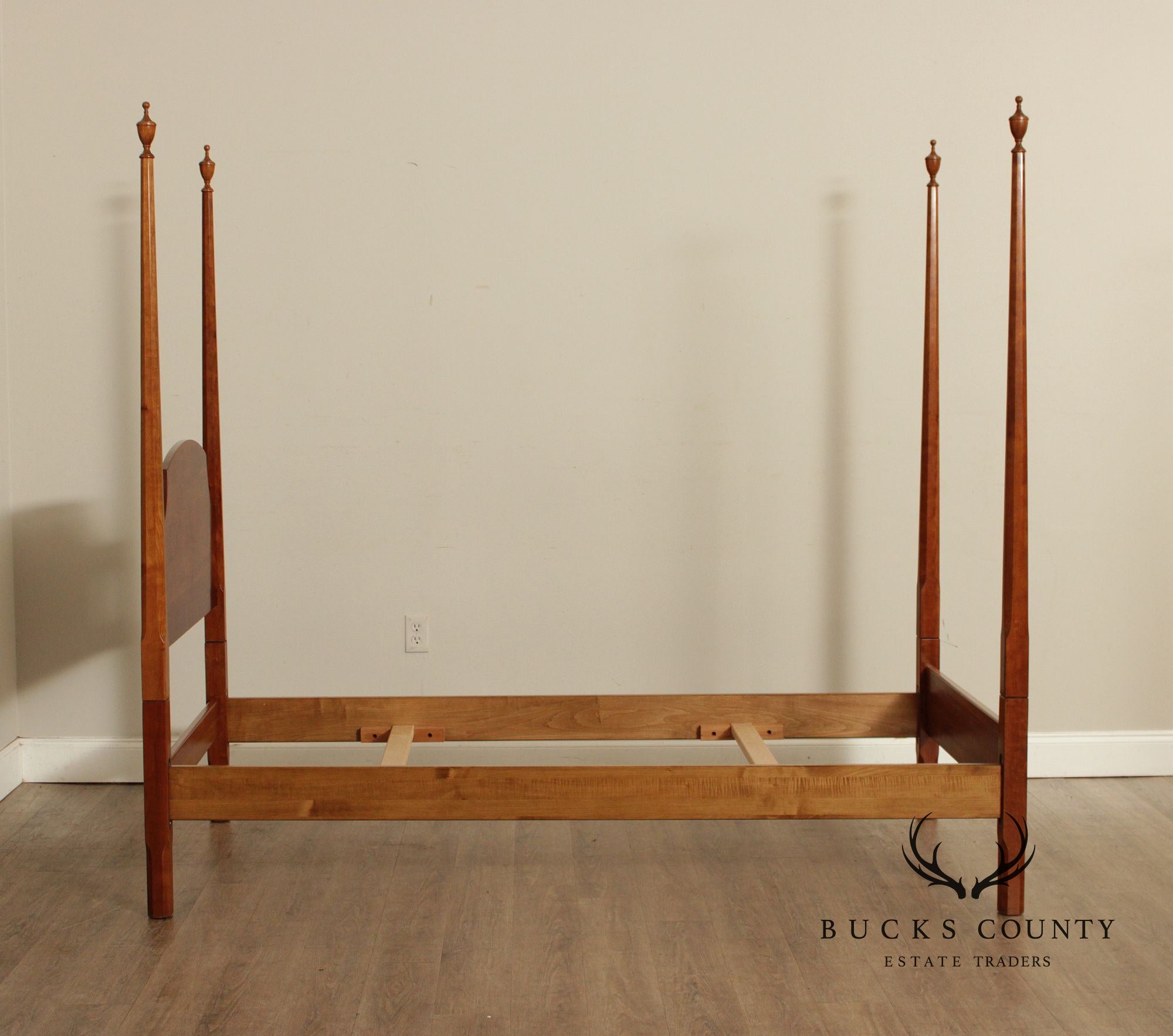 Stickley Traditional Cherry Twin Size Pair Of Poster Beds