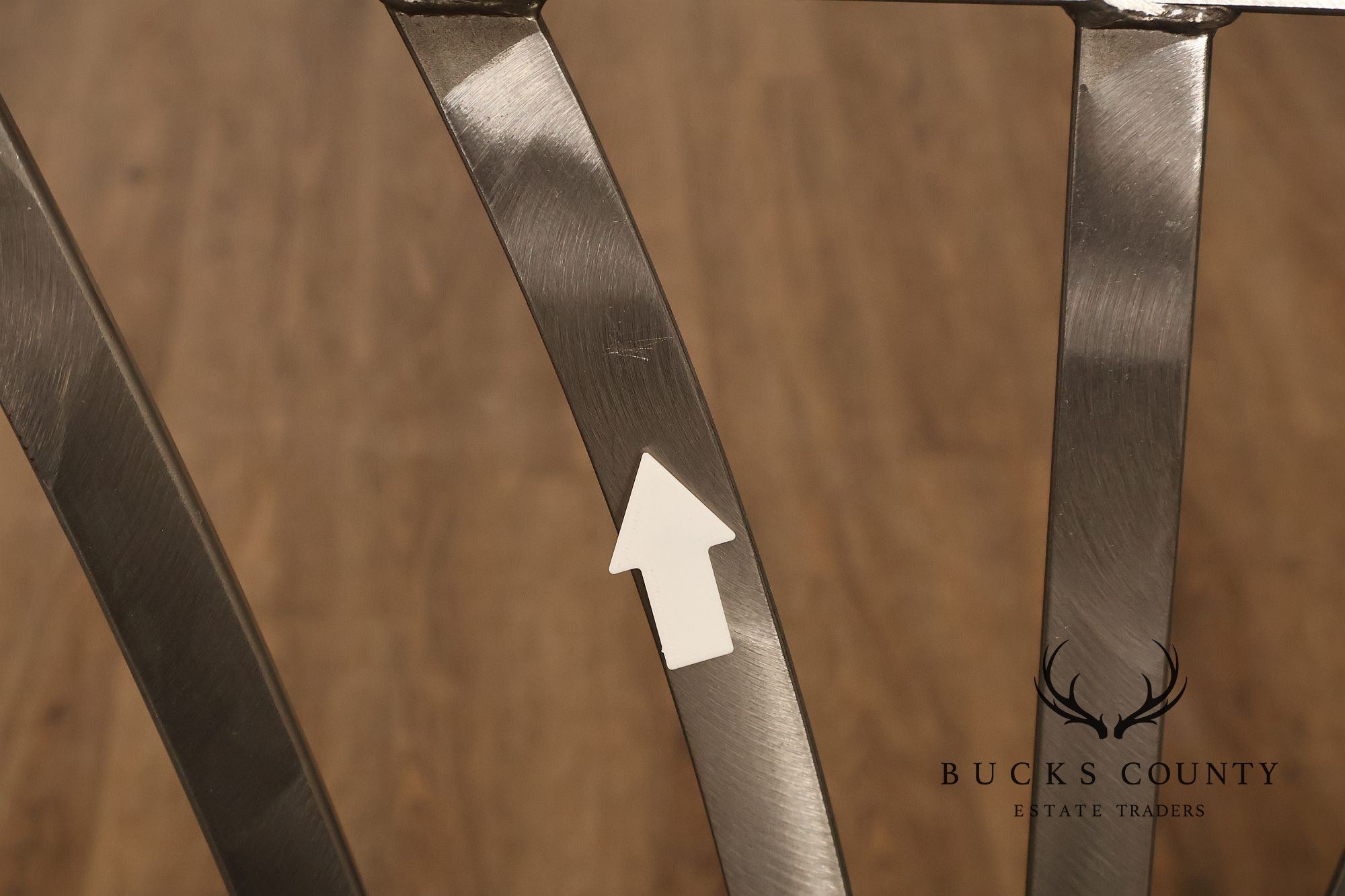 Shaver Howard Modern Style Set Of Eight Brushed Steel Dining Chairs