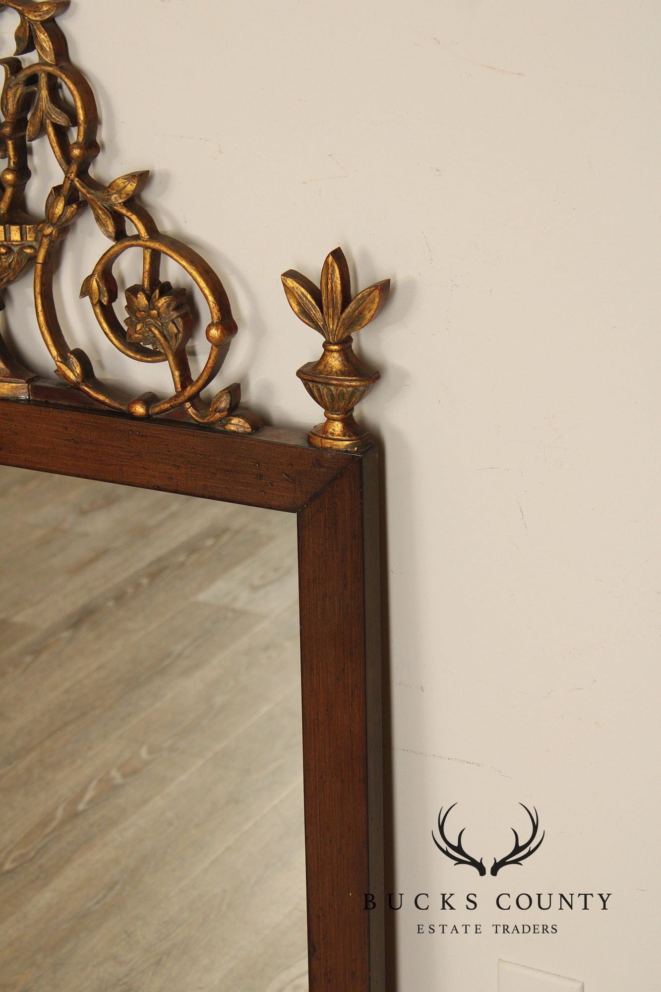 John Widdicomb Adam Style Mahogany And Partial Gilt Wall Mirror