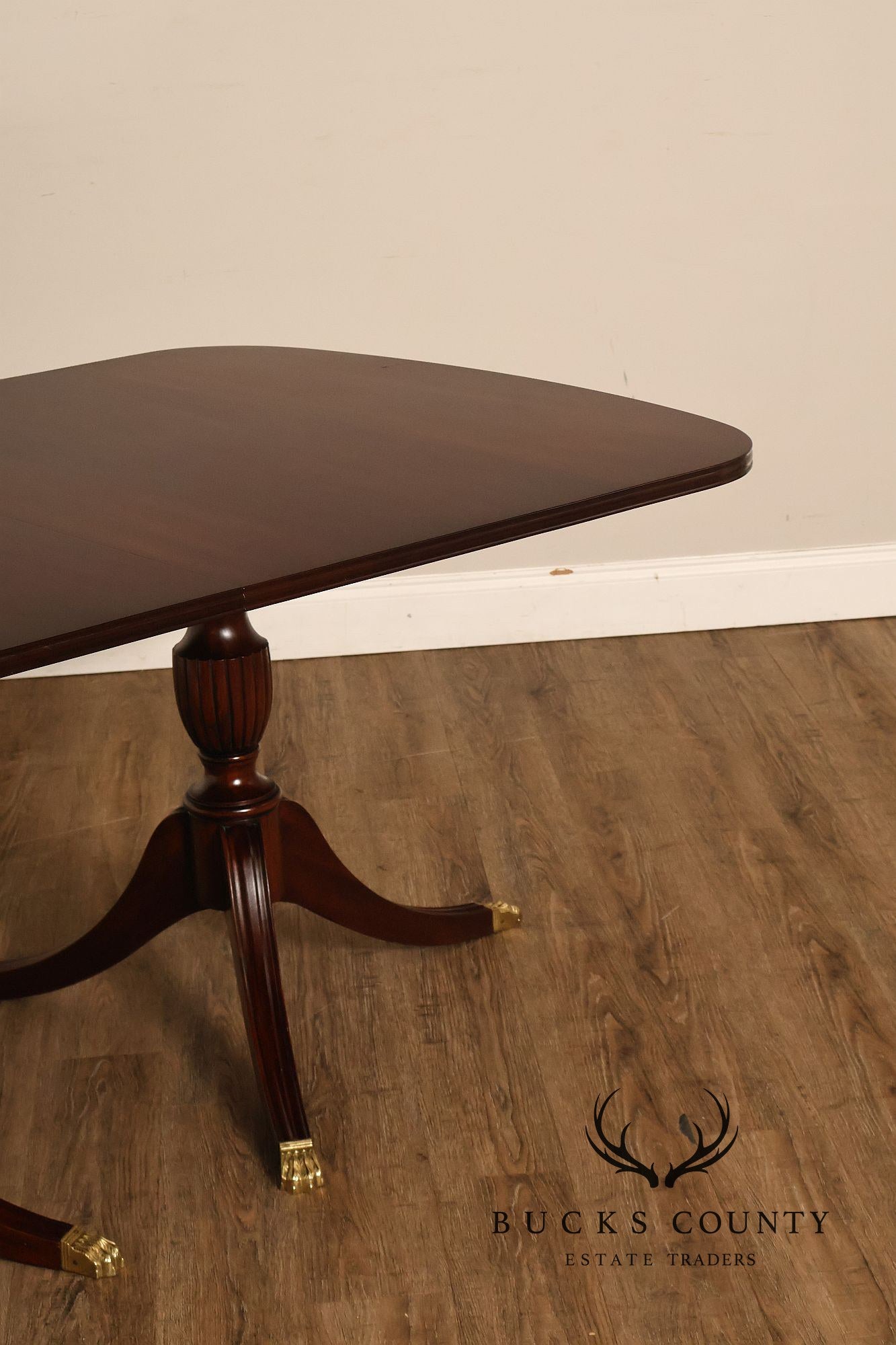 Henkel Harris Double Pedestal Mahogany Dining Table