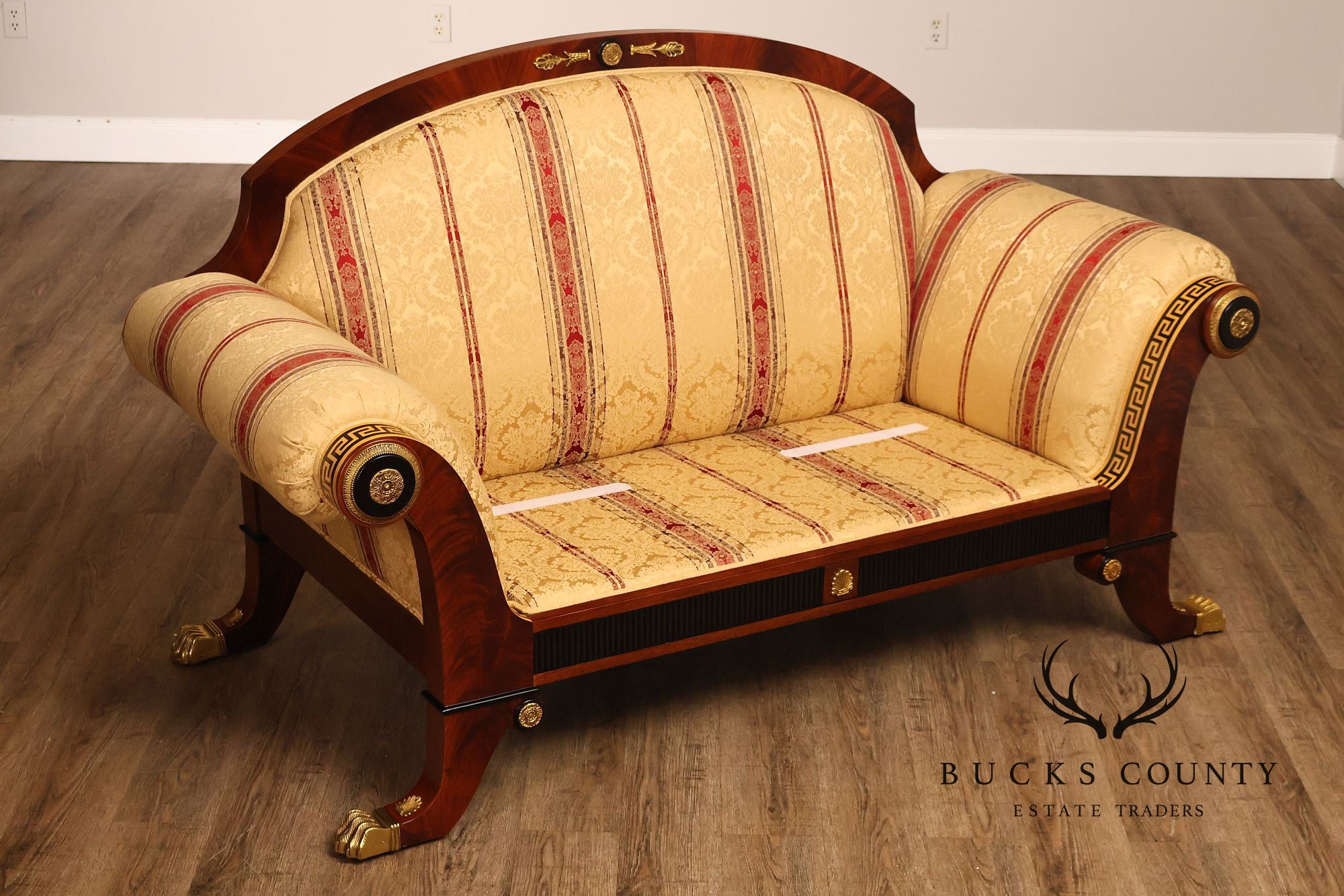 Versace Infinity Gigasso Empire Style Upholstered Loveseat