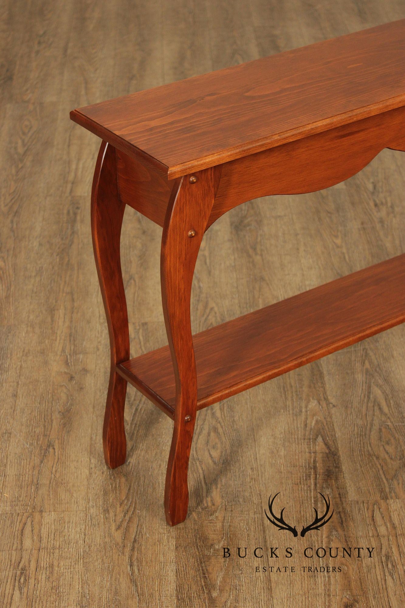 Farmhouse Style Narrow Two-Tier Console Table